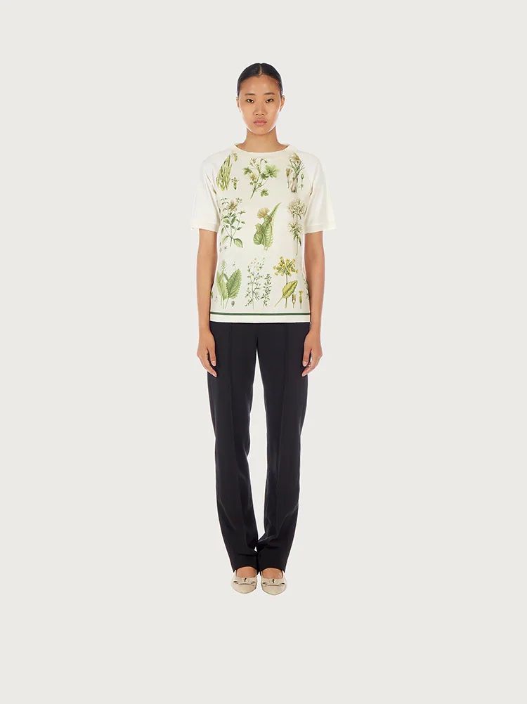 SHORT SLEEVED T-SHIRT WITH BOTANICAL PRINT - 3