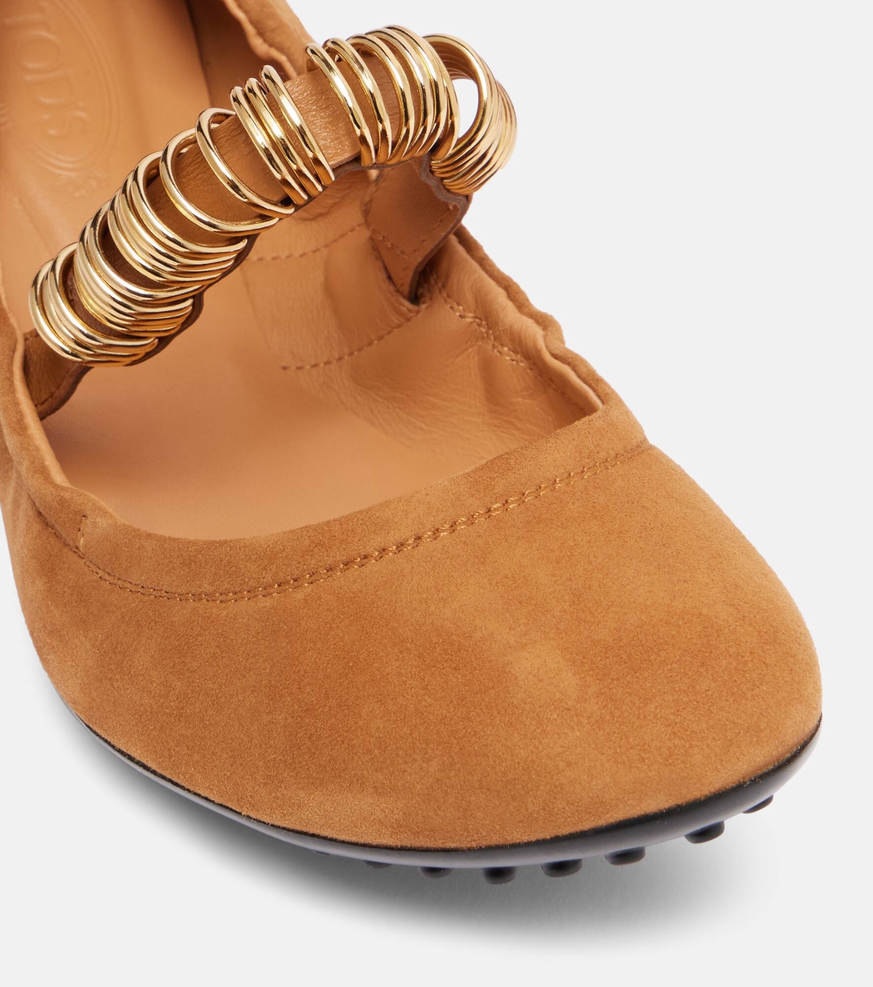 Dee embellished suede Mary Jane flats - 5