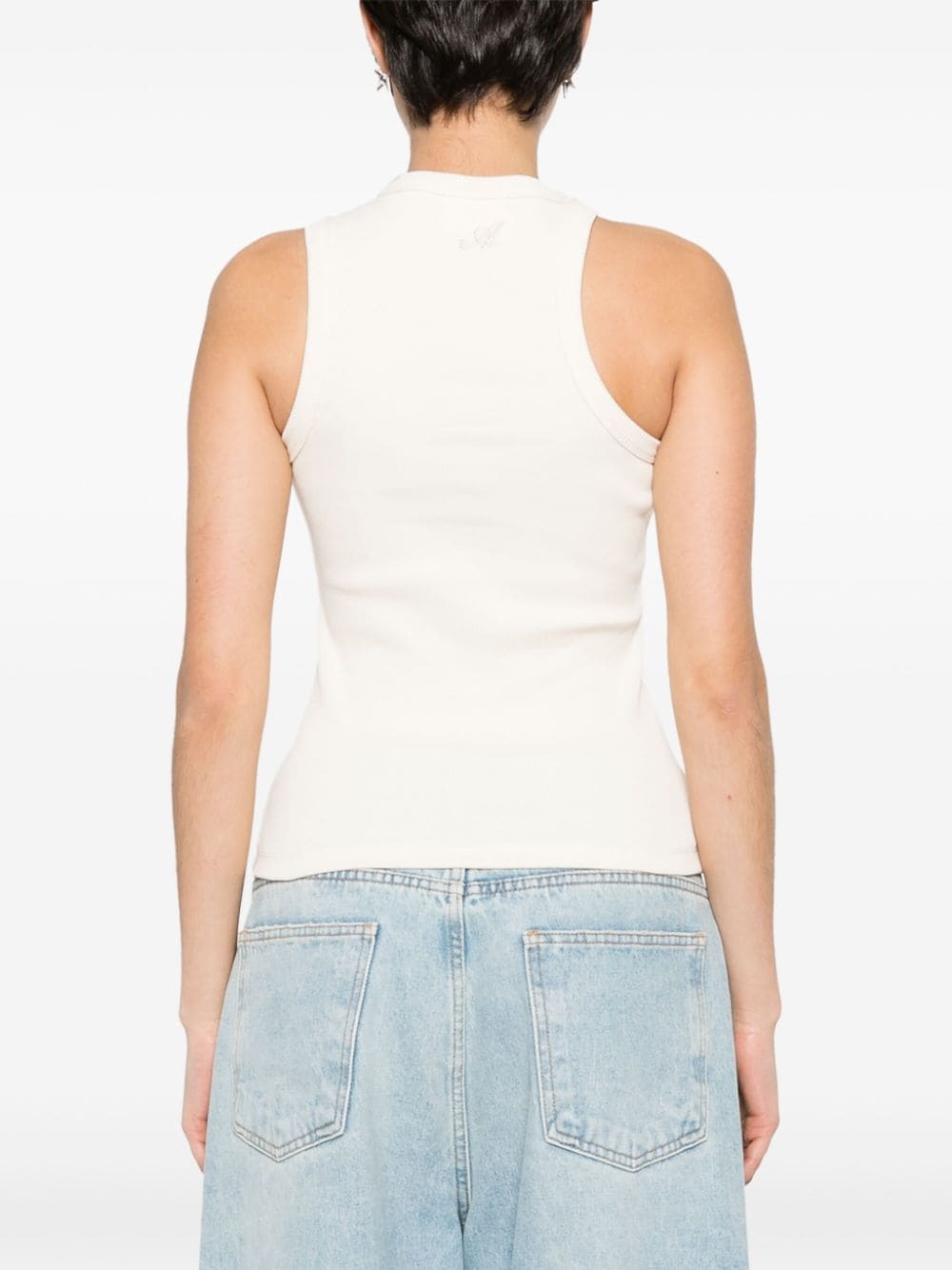 asymmetric ribbed tank top - 4