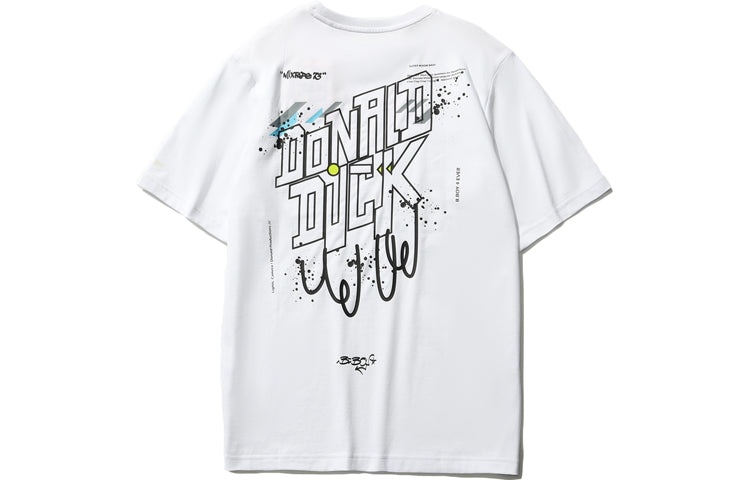 Li-Ning x Disney Crossover Cartoon Printing Tee 'White Black' AHSR546-1 - 2