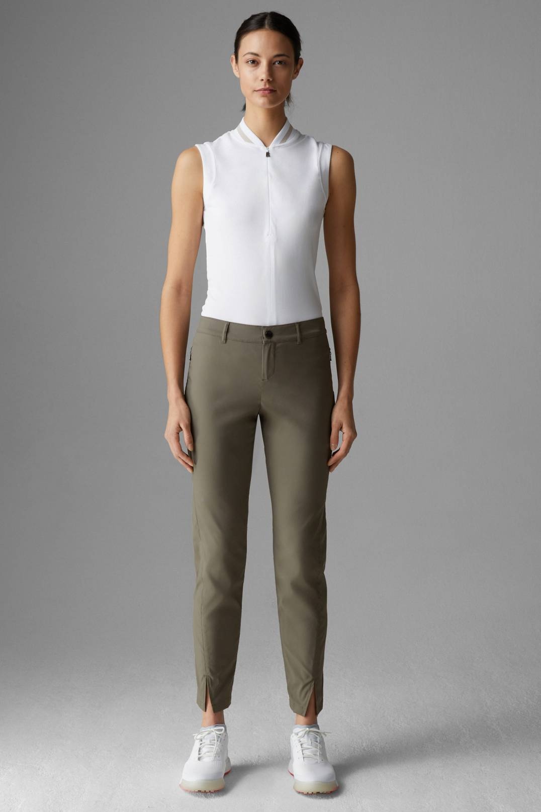 TESJA FUNCTIONAL CHINOS IN OLIVE GREEN - 4