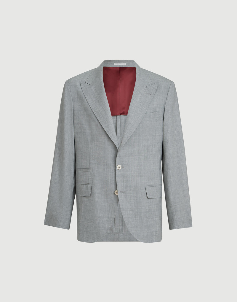 Virgin wool fresco deconstructed blazer with peak lapels 1
