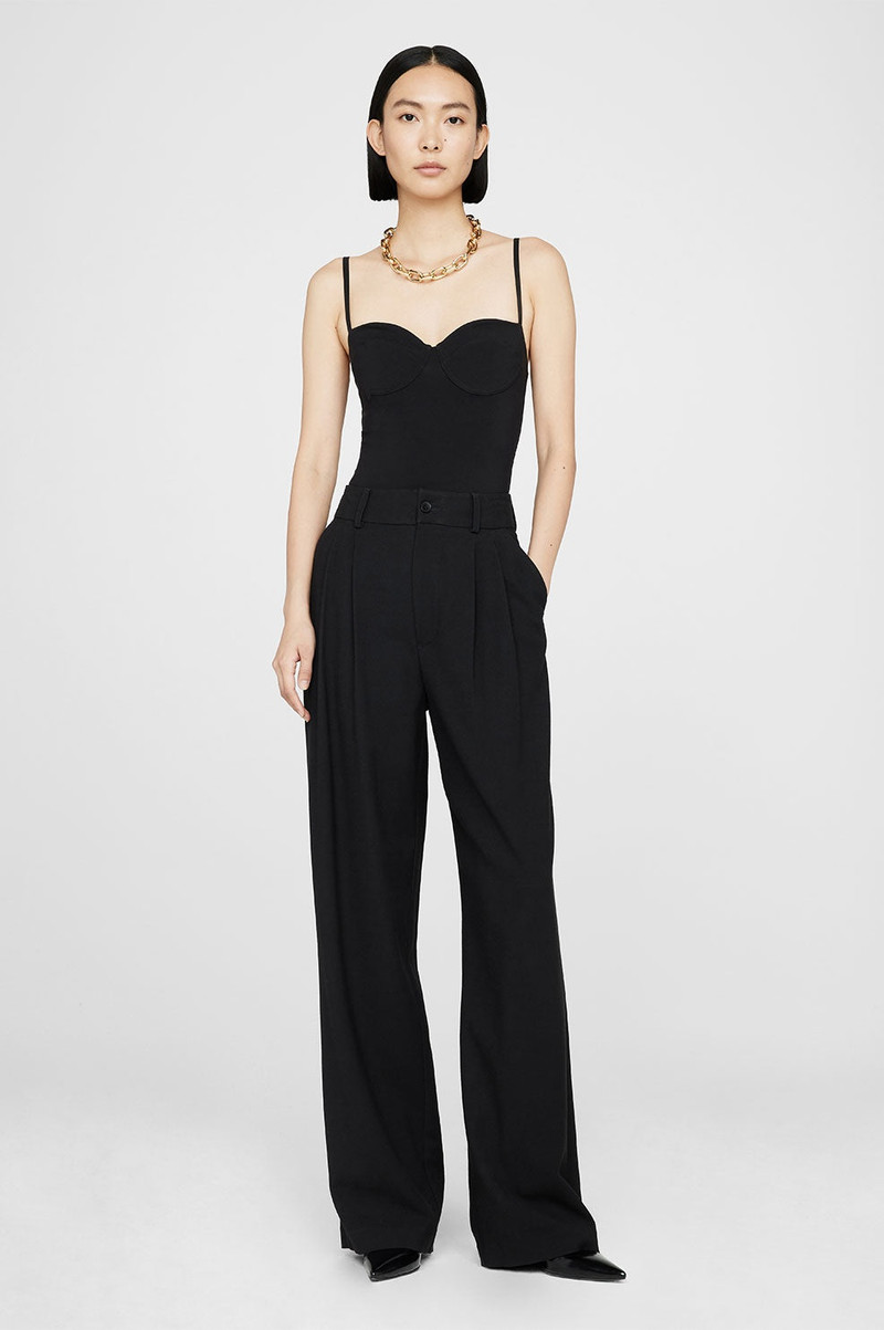 ANINE BING Carrie Pant - Black Twill outlook