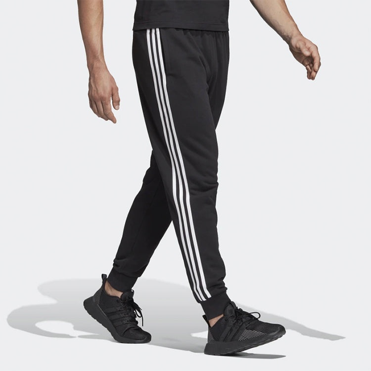 adidas Essentials 3-Stripes Tapered Cuffed Pants Men Black DU0468 - 6