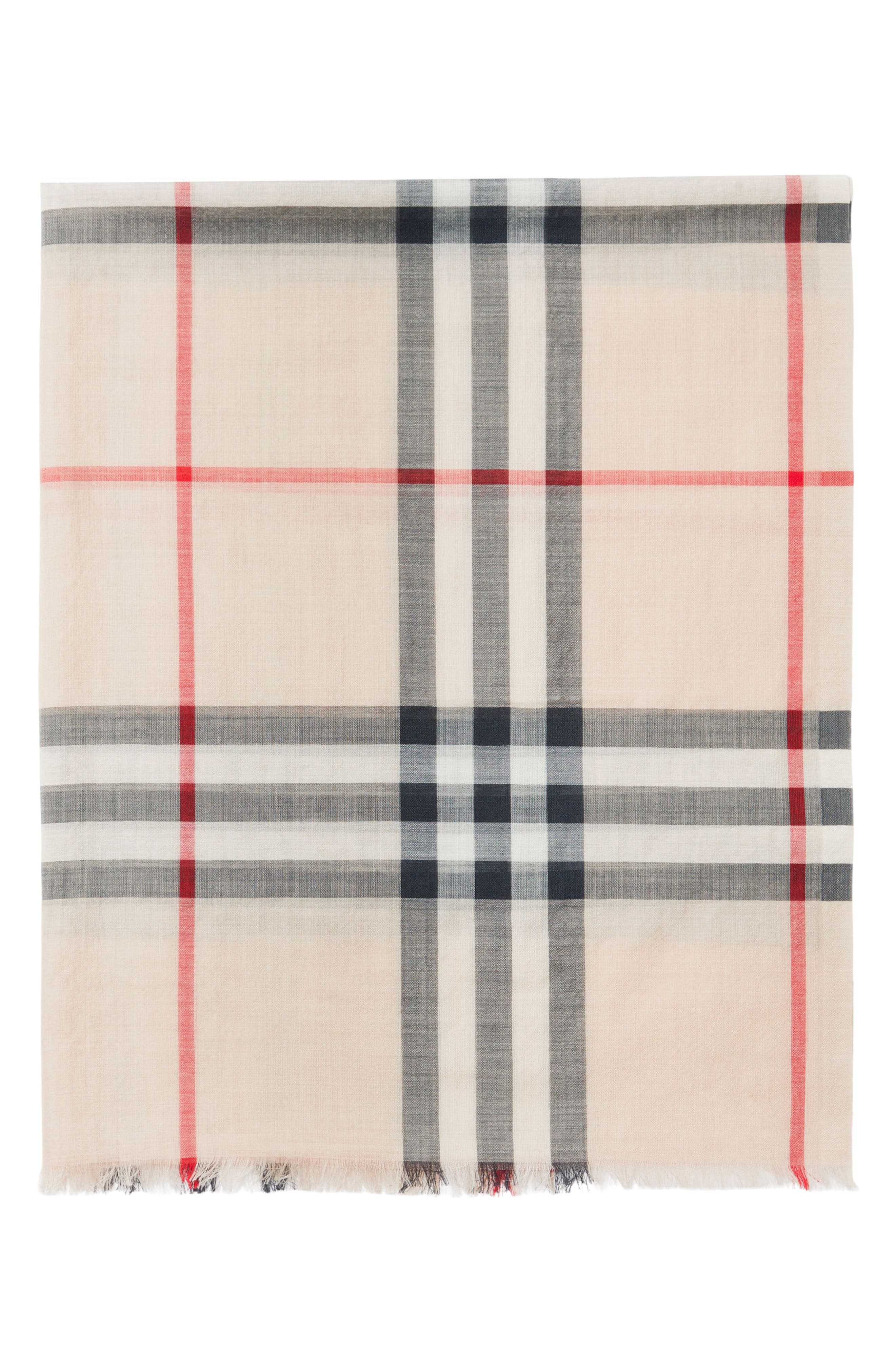 Giant Check Print Wool & Silk Scarf - 5