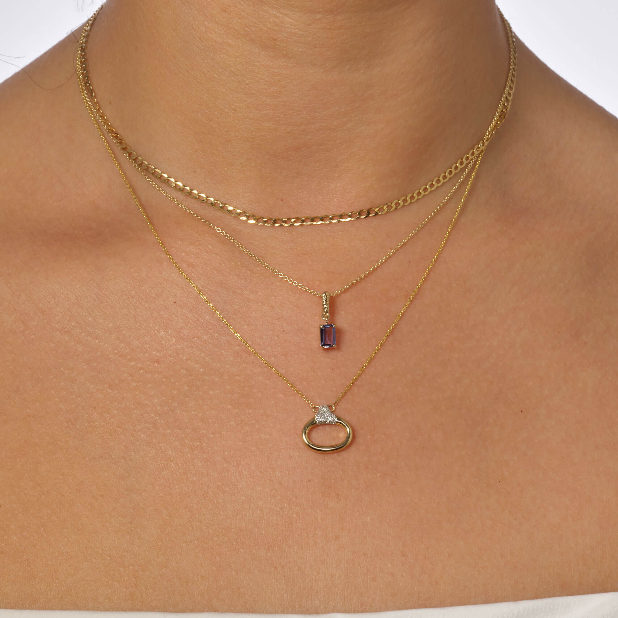 Diamond Horsebit Necklace - 5
