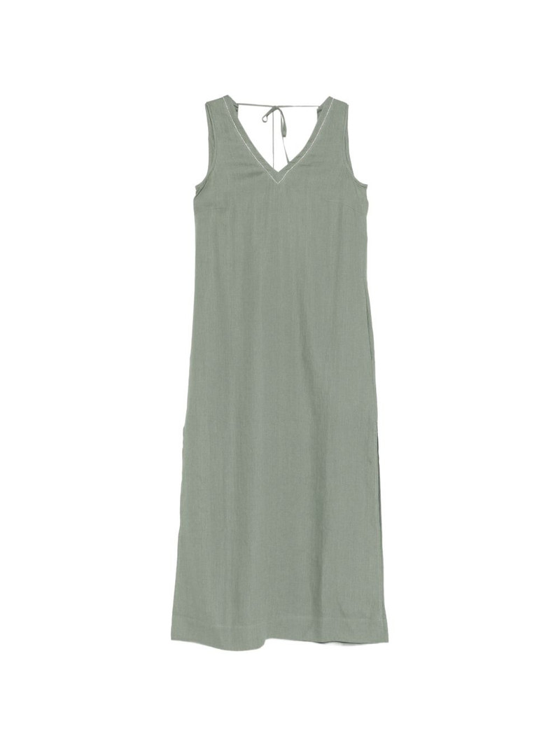 V-neck sleeveless midi dress 1
