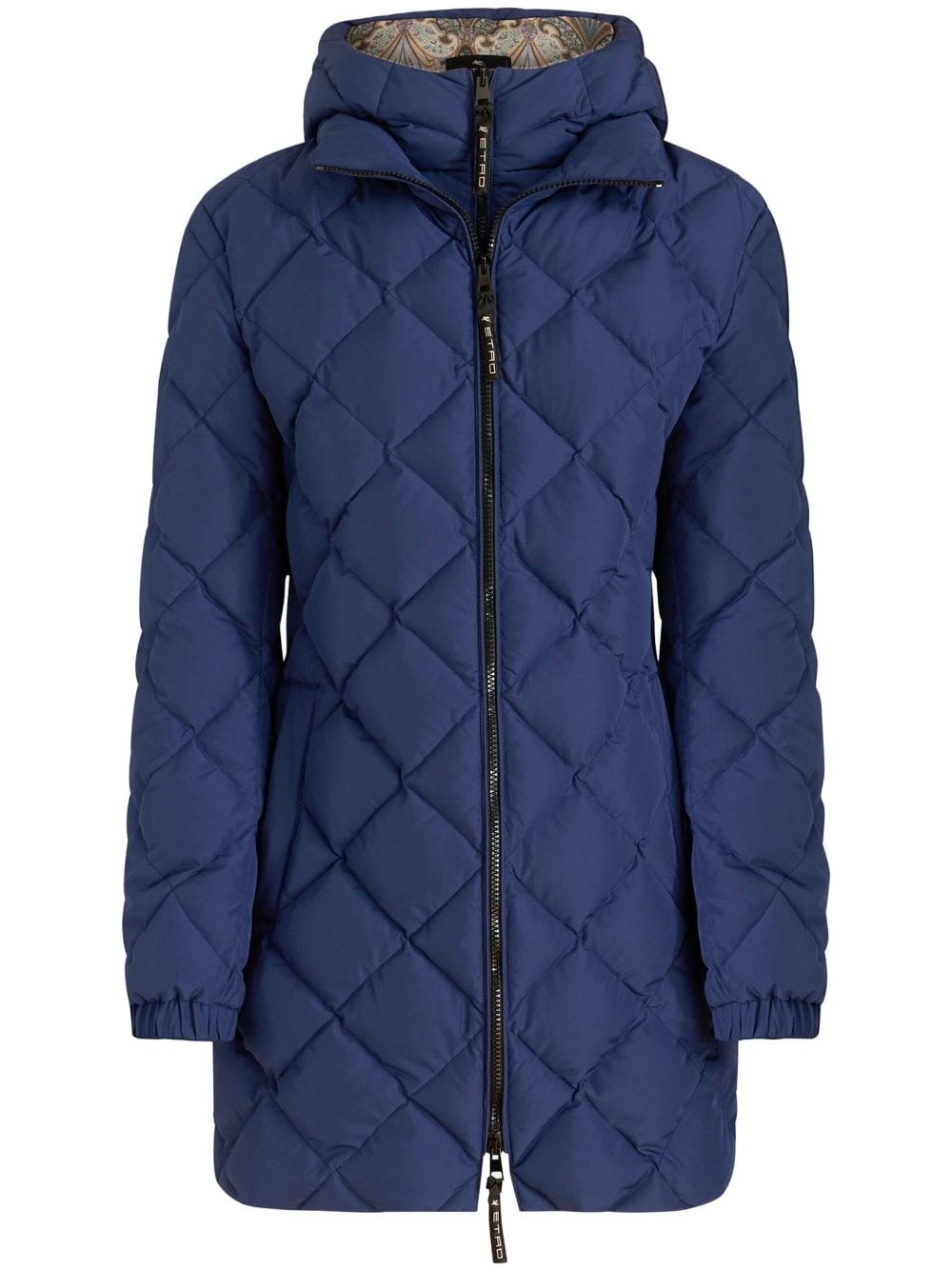 zipped hooded puffer jacket - 1