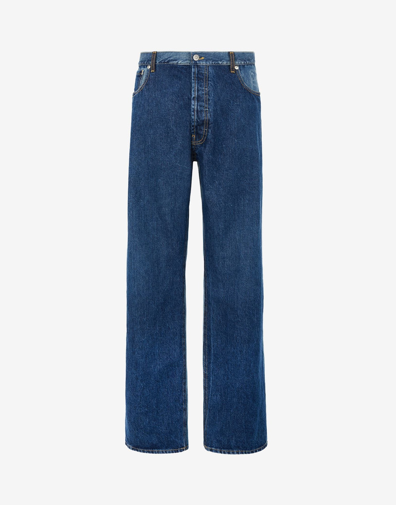 Denim slip technique' oversized jeans 1