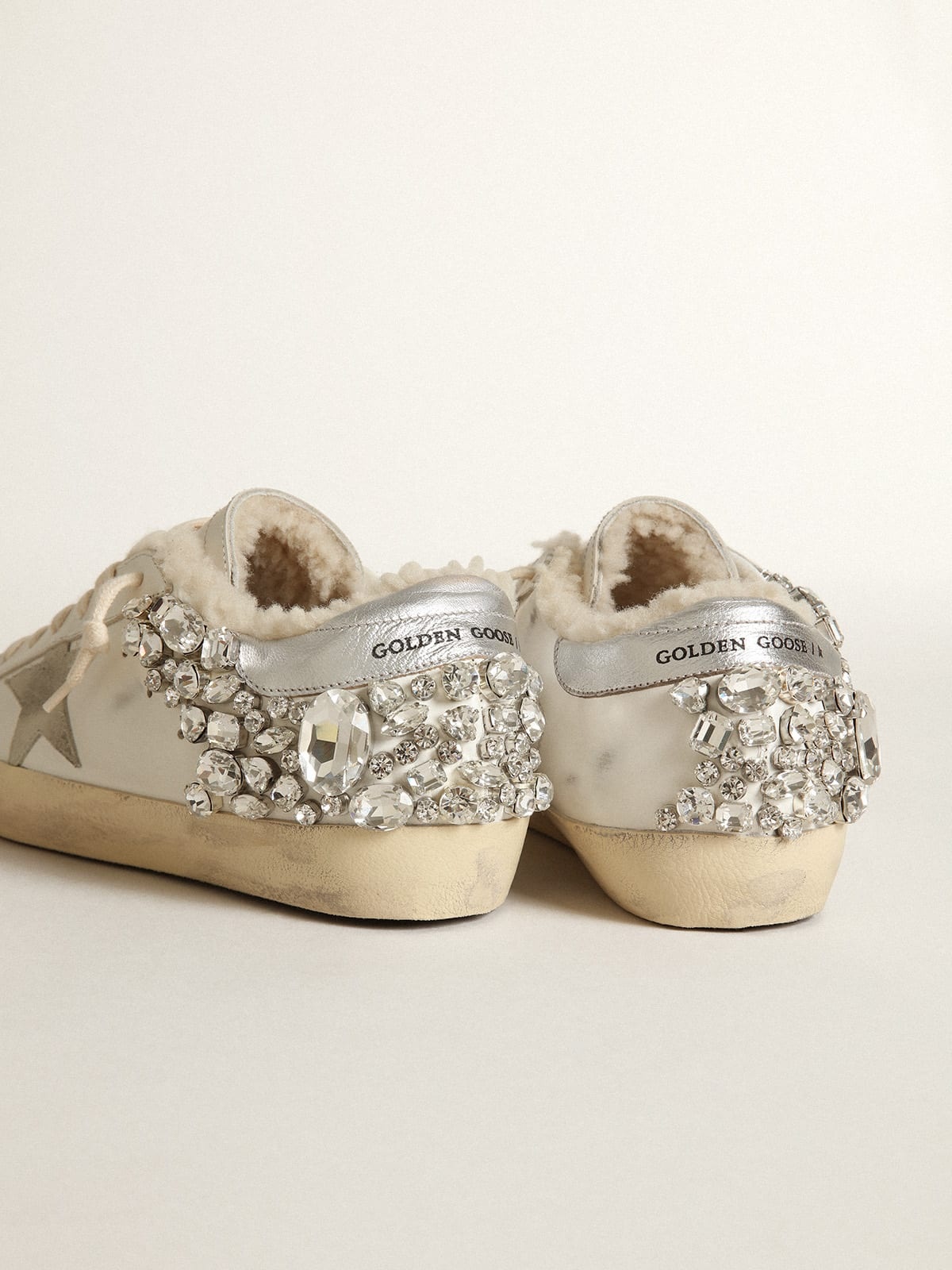 Super-Star sneakers with shearling lining and decorative crystals - 4