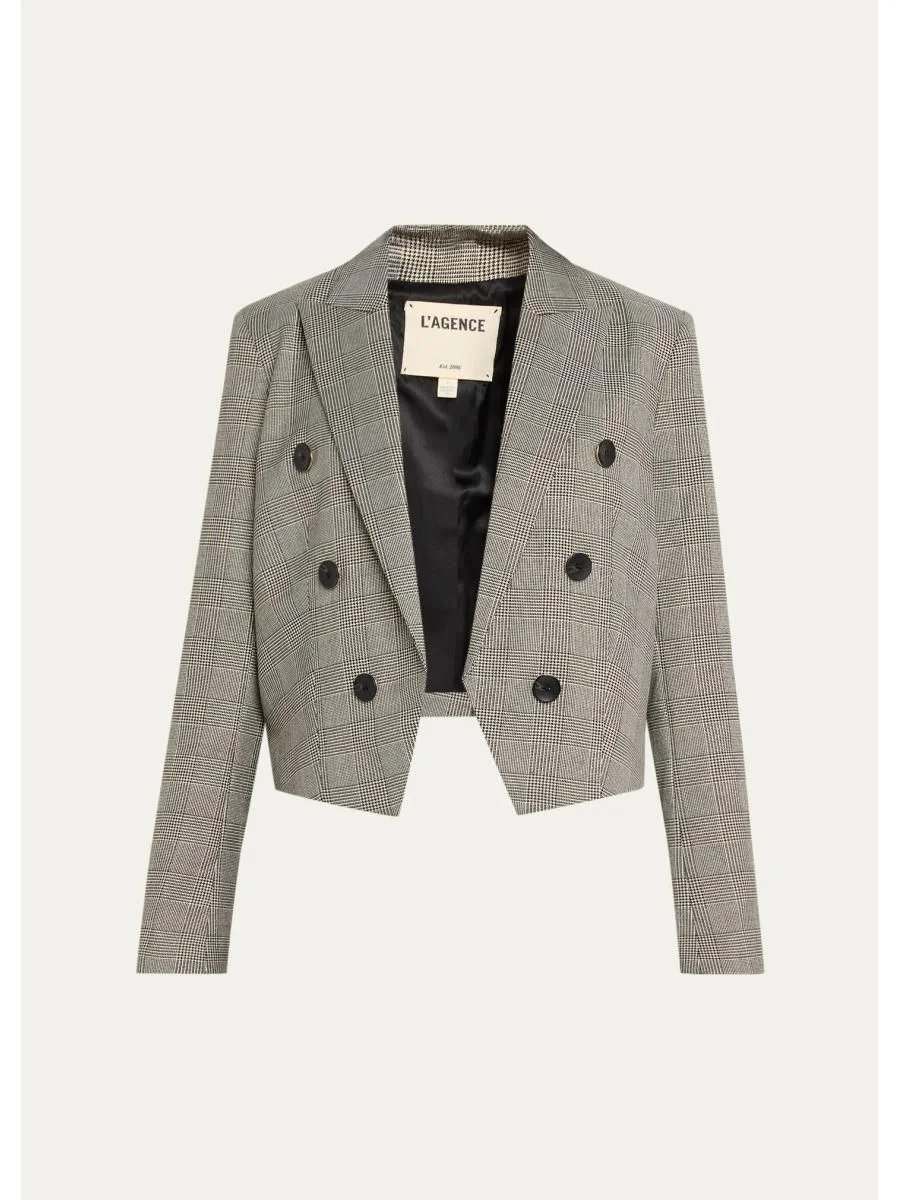 Lila Plaid Boxy Blazer - 1