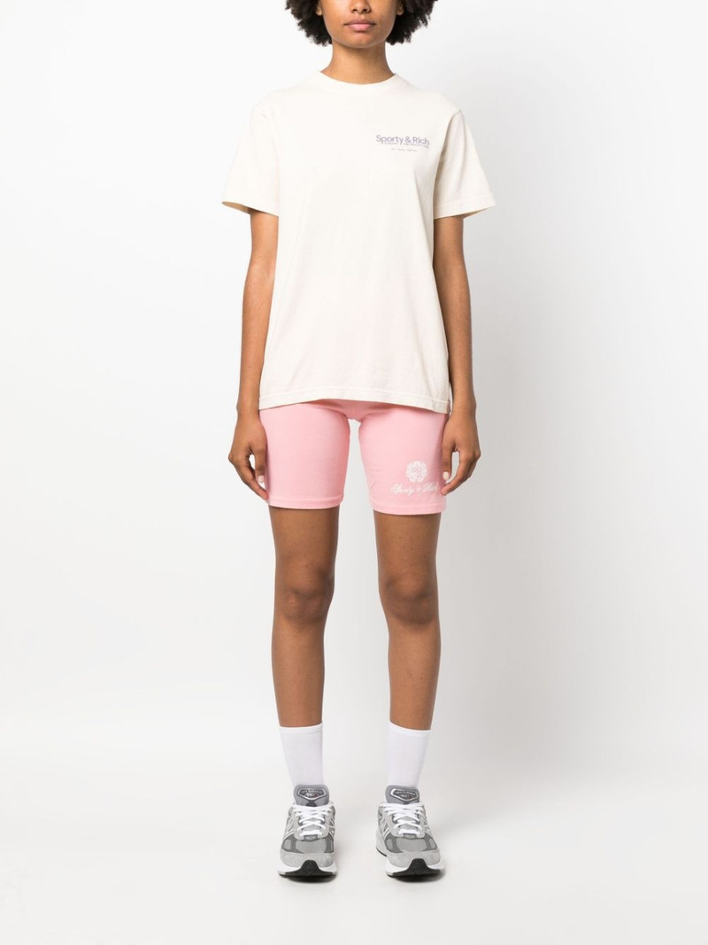 Sporty & Rich logo-print cycling shorts outlook