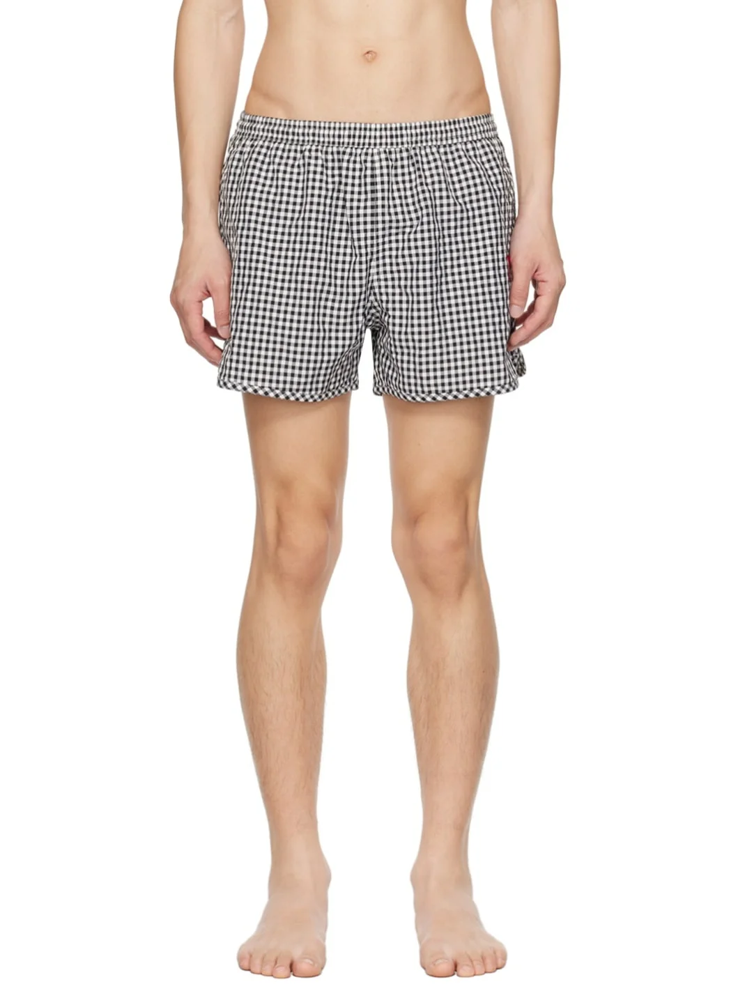 Black & White Ami de Cœur Swim Shorts - 1