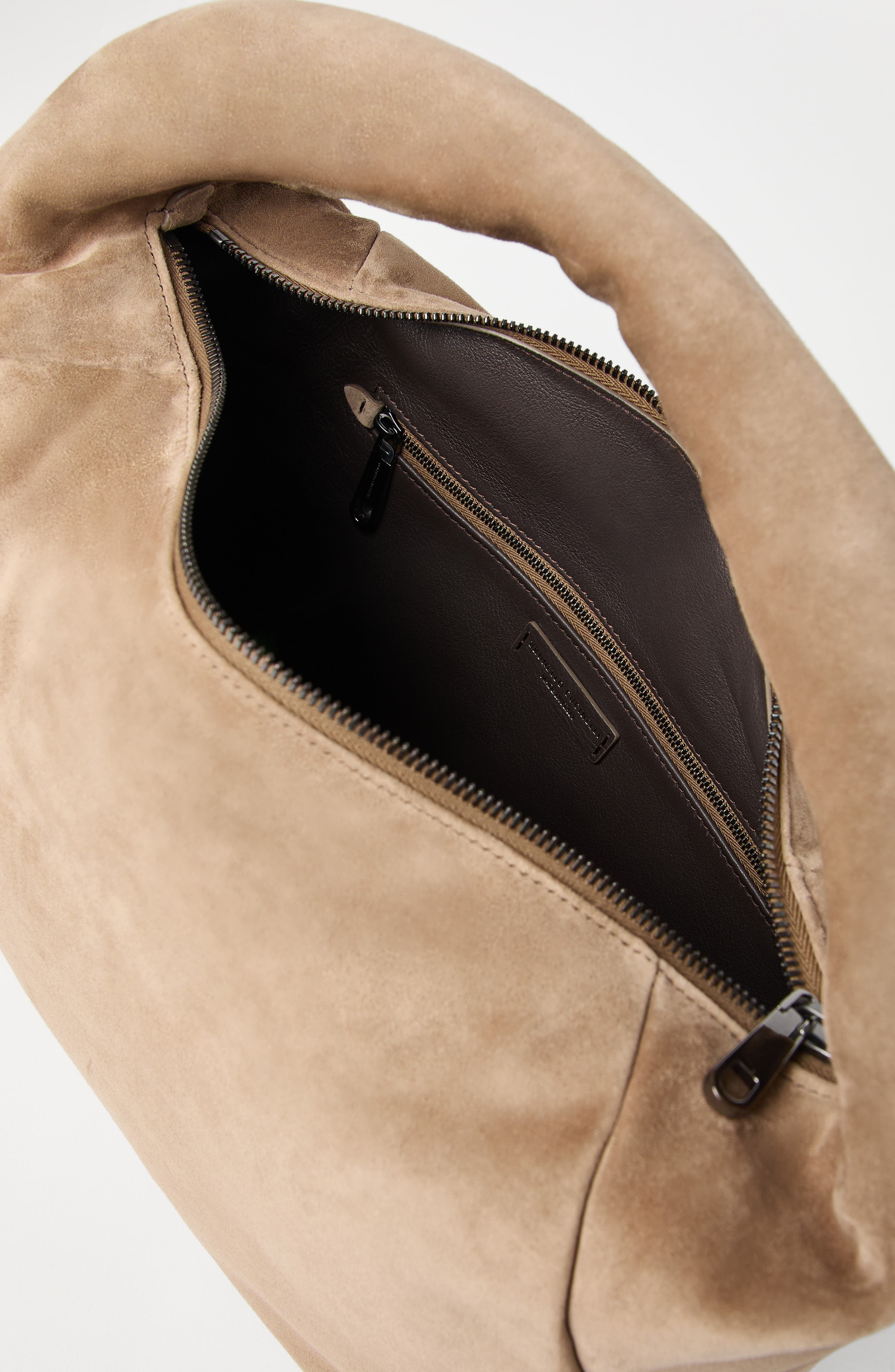 Brunello Cucinelli Suede BC Duo Hobo bag in Light Brown at Nordstrom - 6