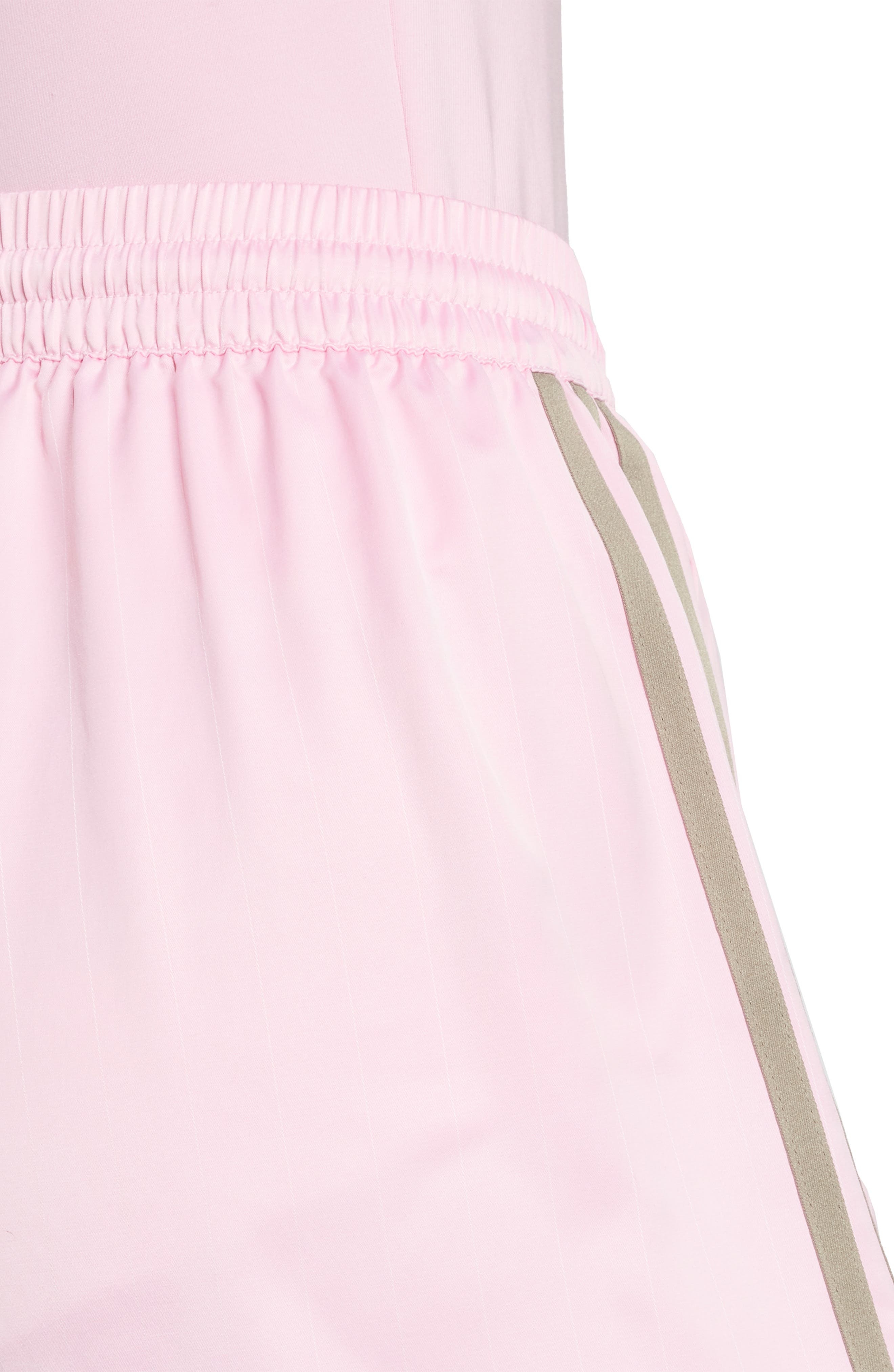 adidas 3-Stripes Pinstripe Satin Shorts in True Pink at Nordstrom - 3