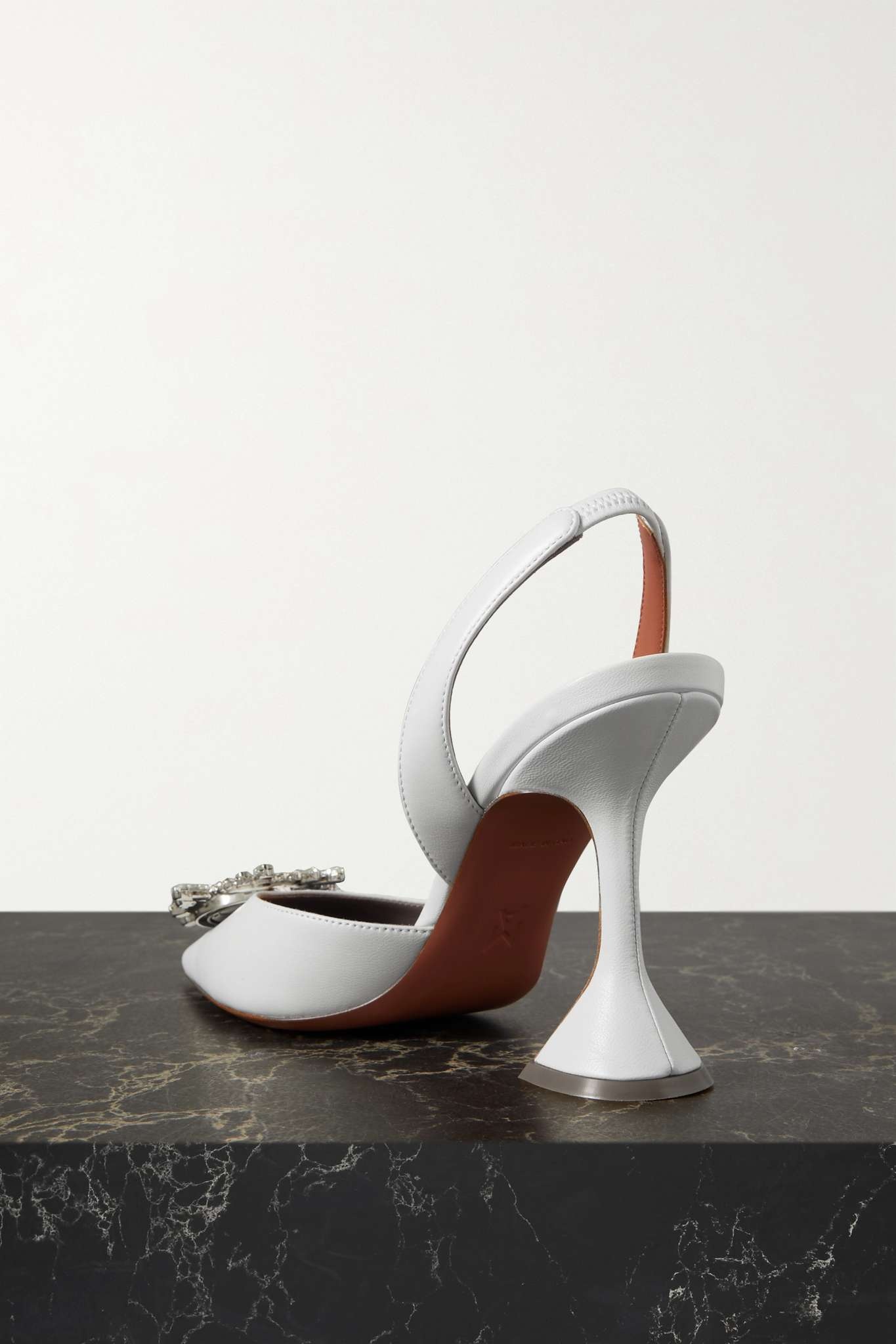 Begum Glass crystal-embellished PVC slingback pumps - 3