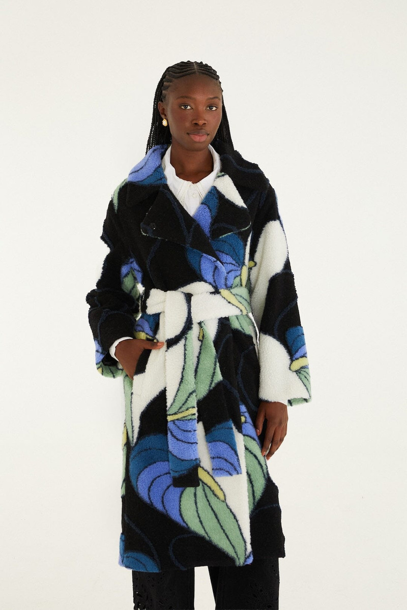 Lovely Anthurium Fleece Coat 4