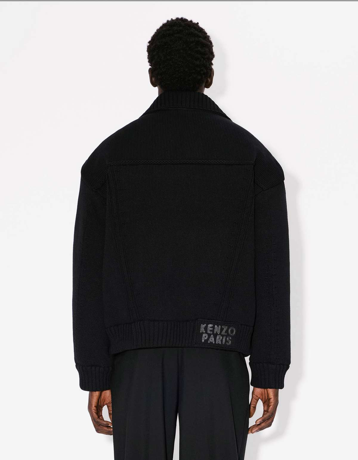 Kenzo Black Knitted Puffer Jacket - 4