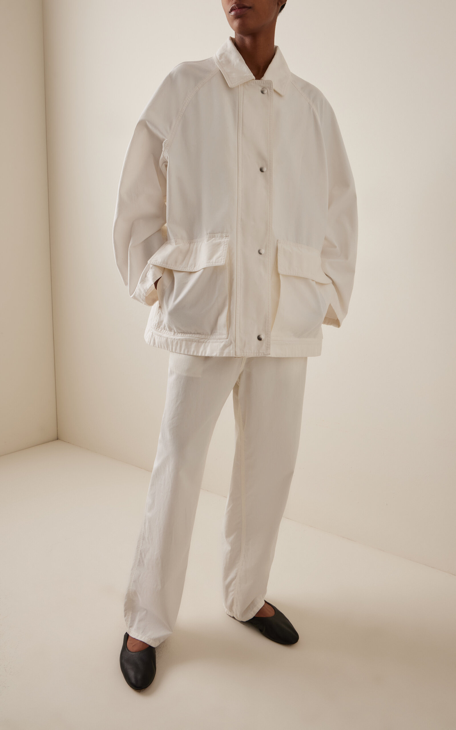Elodianna Cotton Drill Utility Jacket white - 4