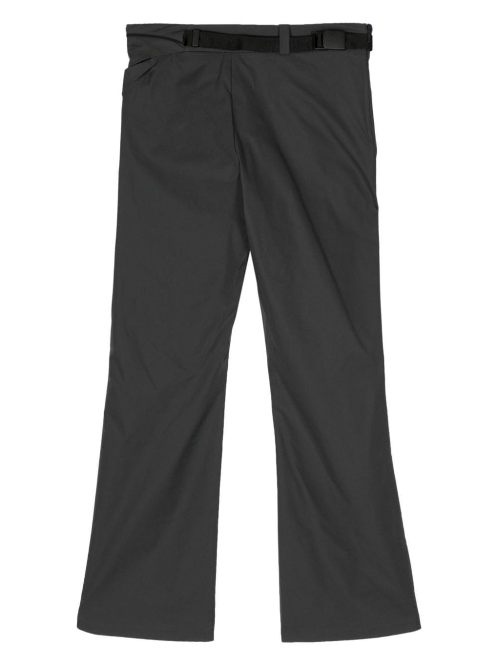 belted cropped taffeta trousers - 2