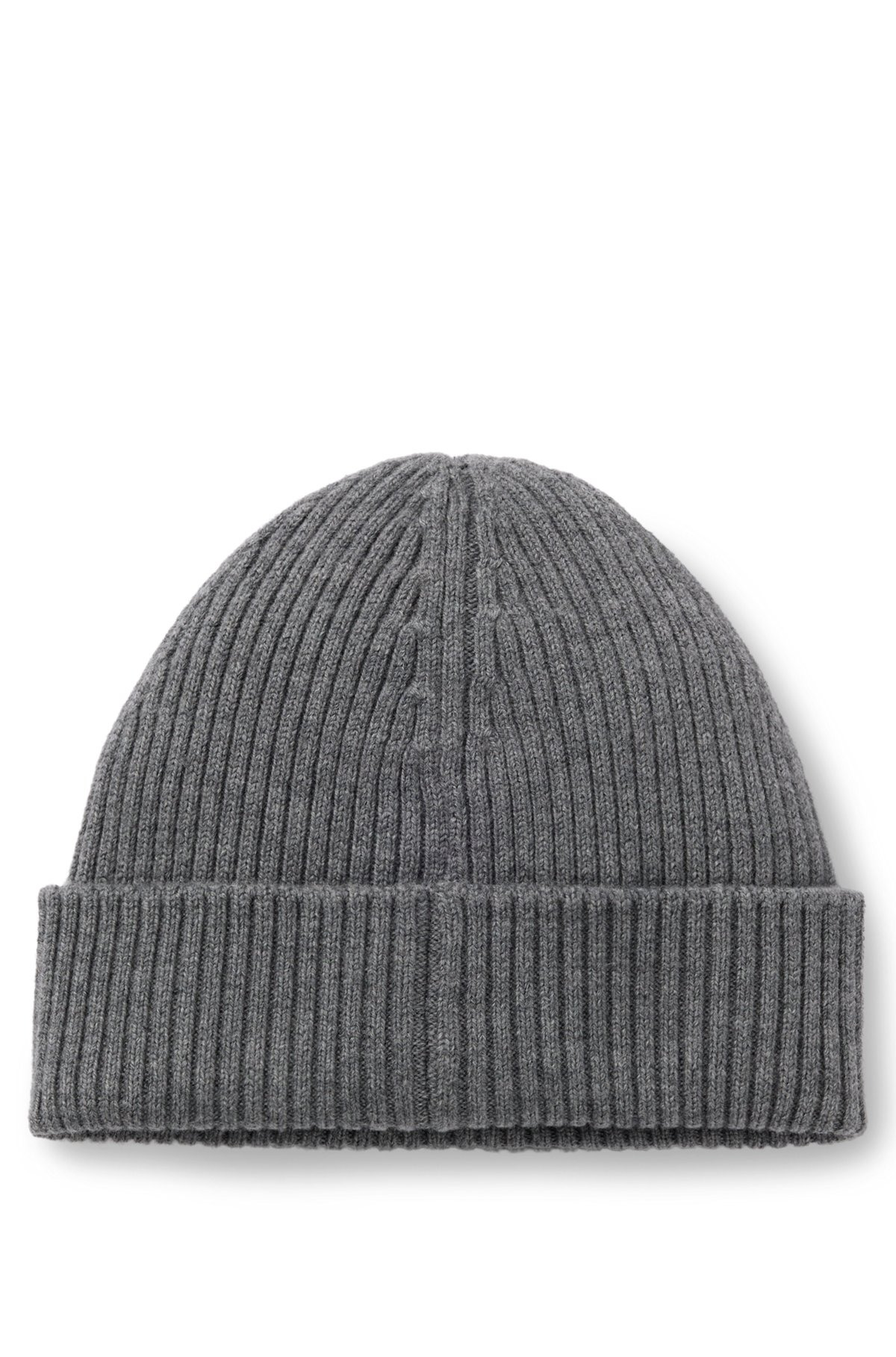 VIRGIN-WOOL BEANIE HAT WITH STACKED-LOGO BADGE - 2