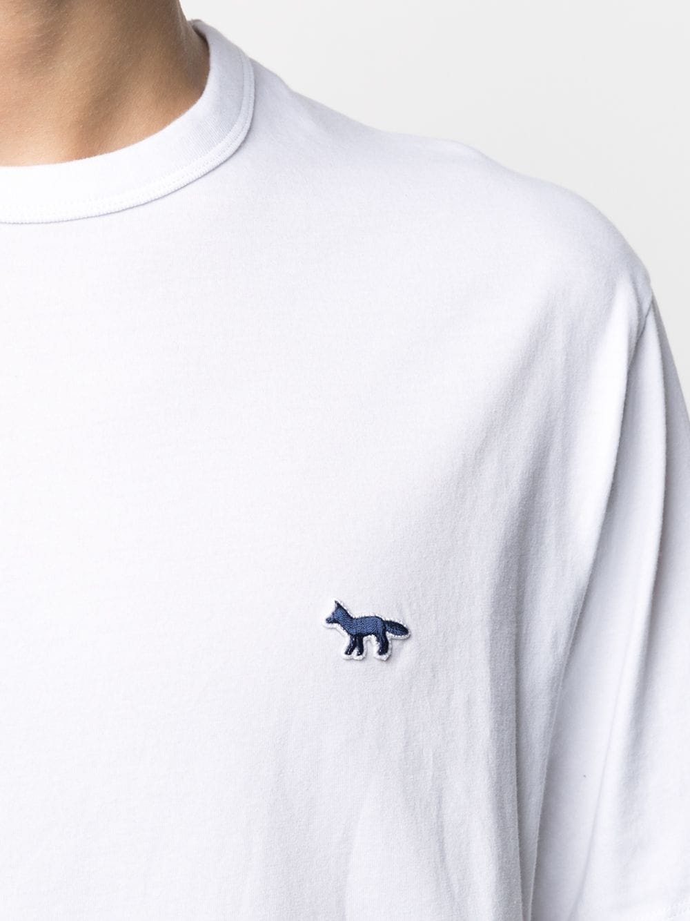 fox-embroidered cotton T-shirt - 6