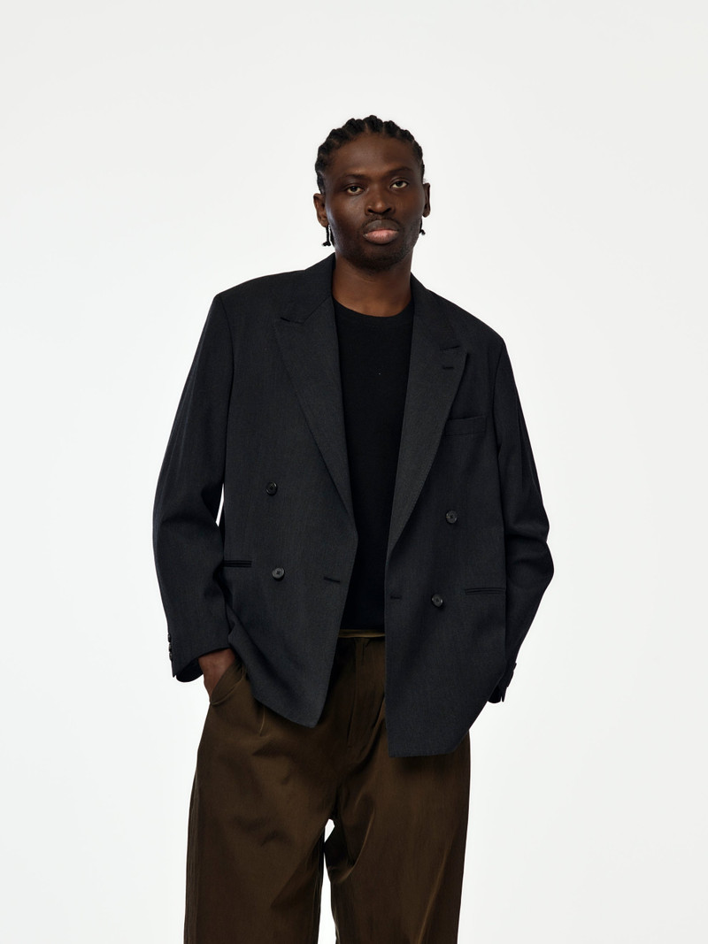 A.PRESSE WOOL DOUBLE BREASTED JACKET (CHARCOAL) SIS outlook
