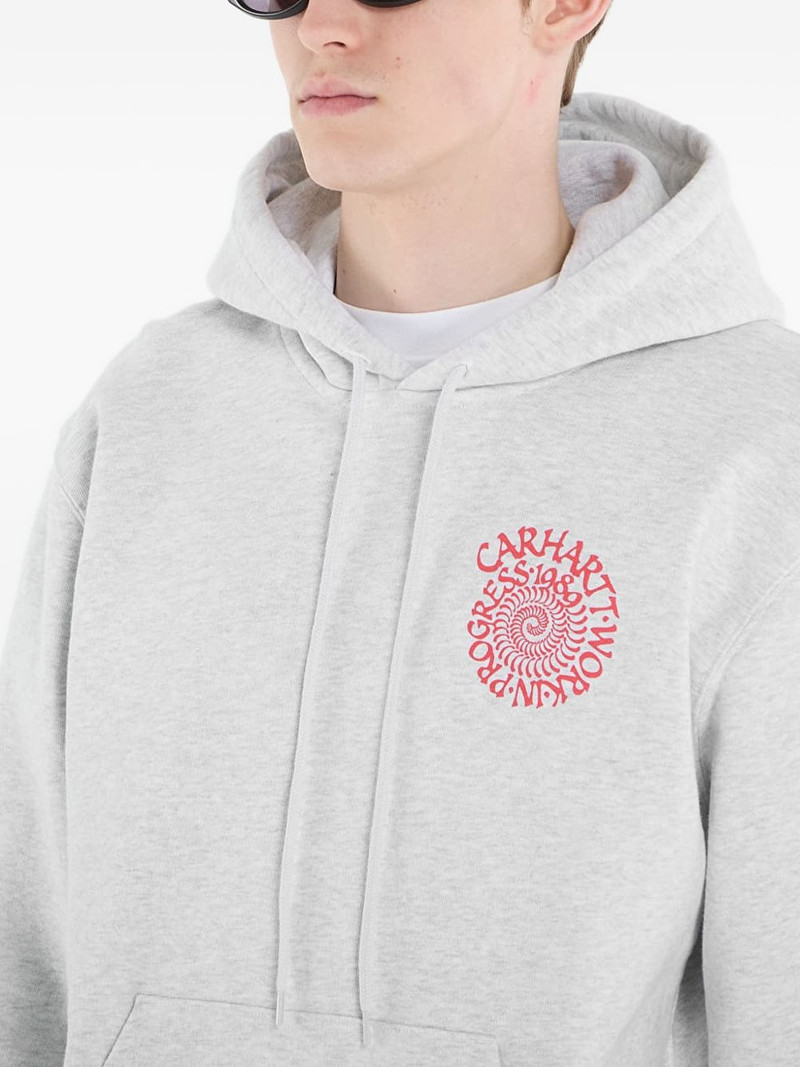 logo-print drawstring hoodie 6