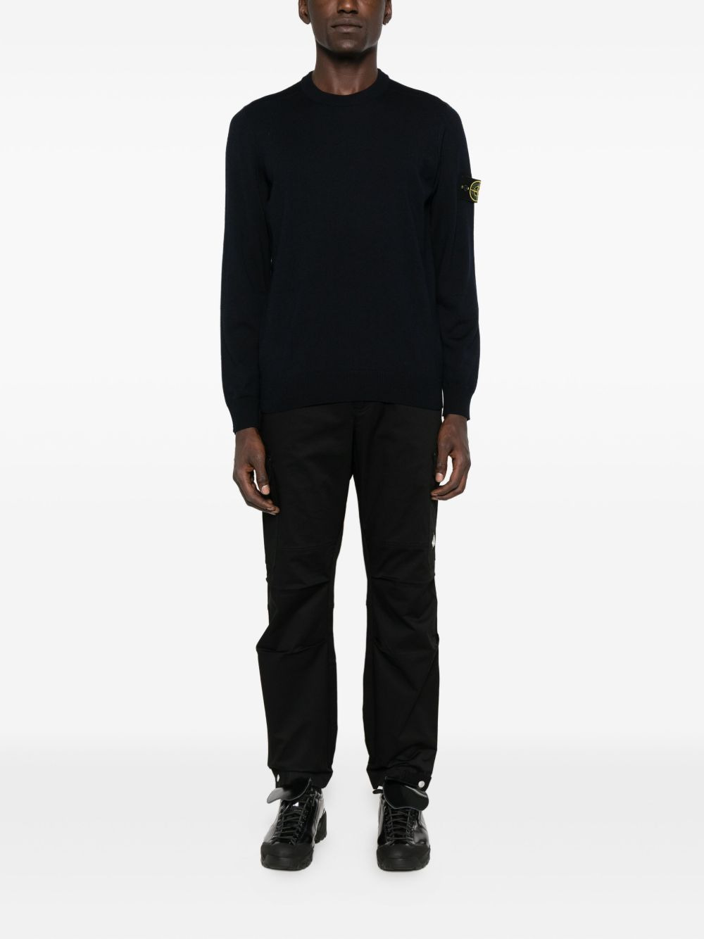 crew-neck logo-patch sweater - 2
