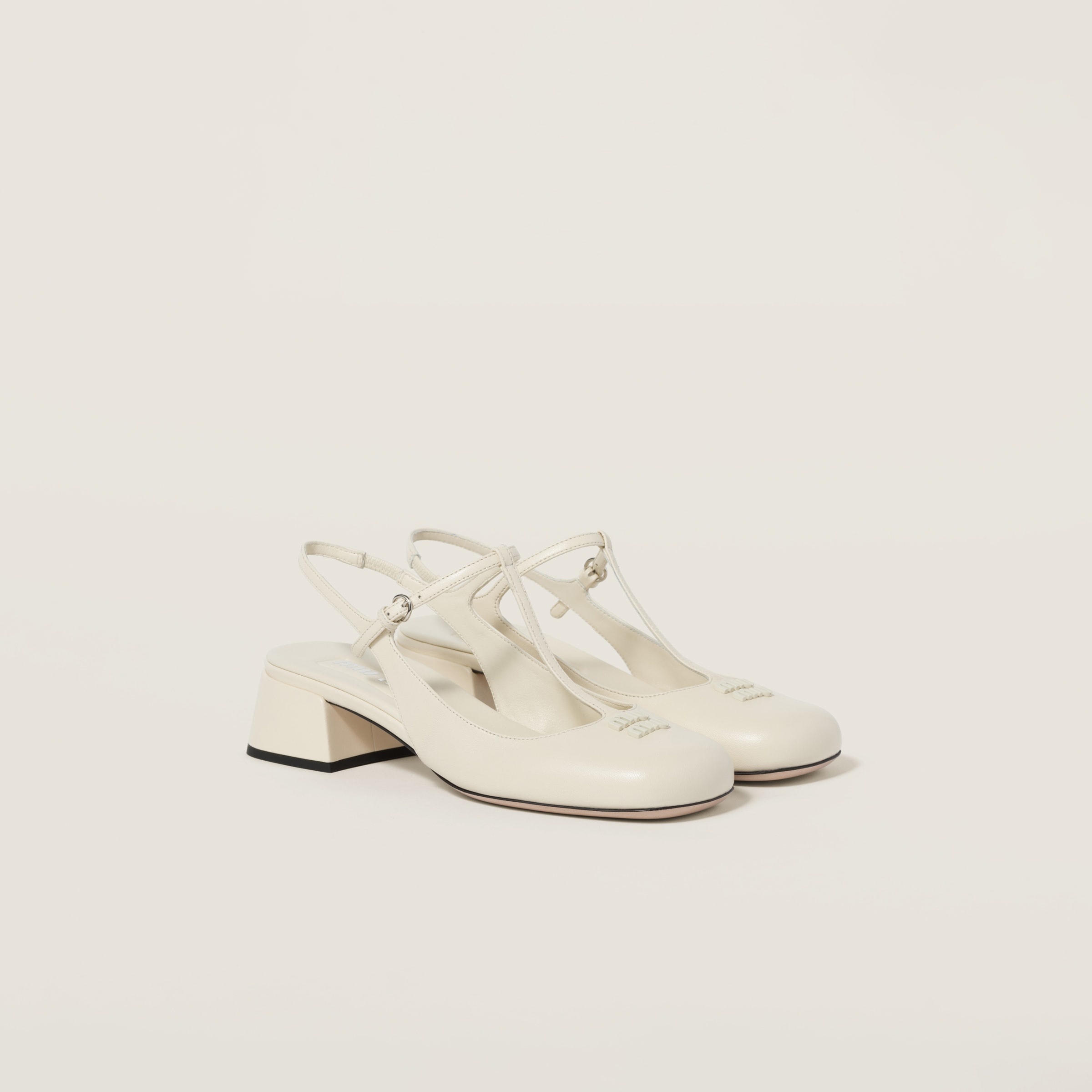 Leather slingback pumps - 1