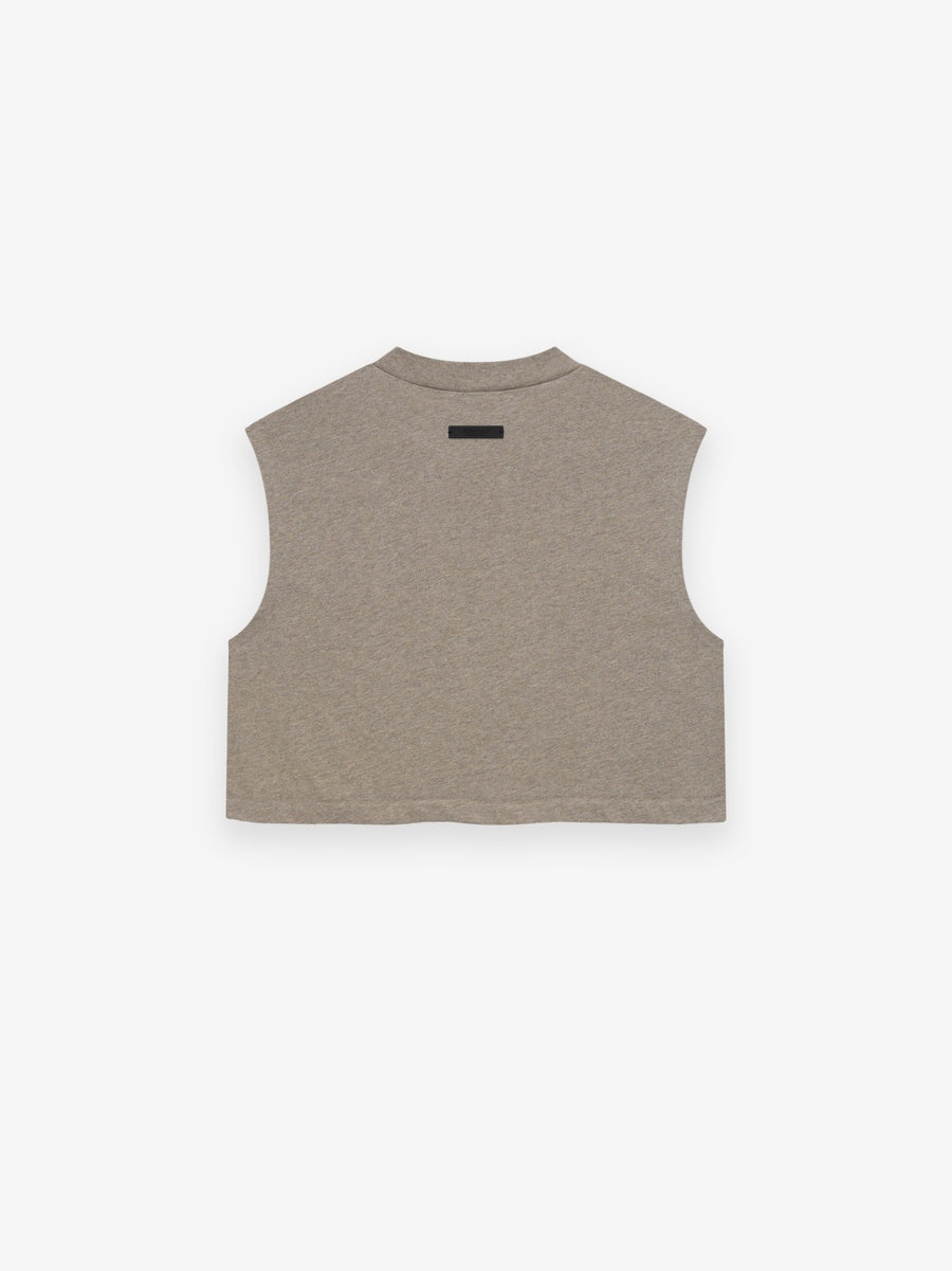 Women's Tri-Blend Cropped Muscle Tee - 3