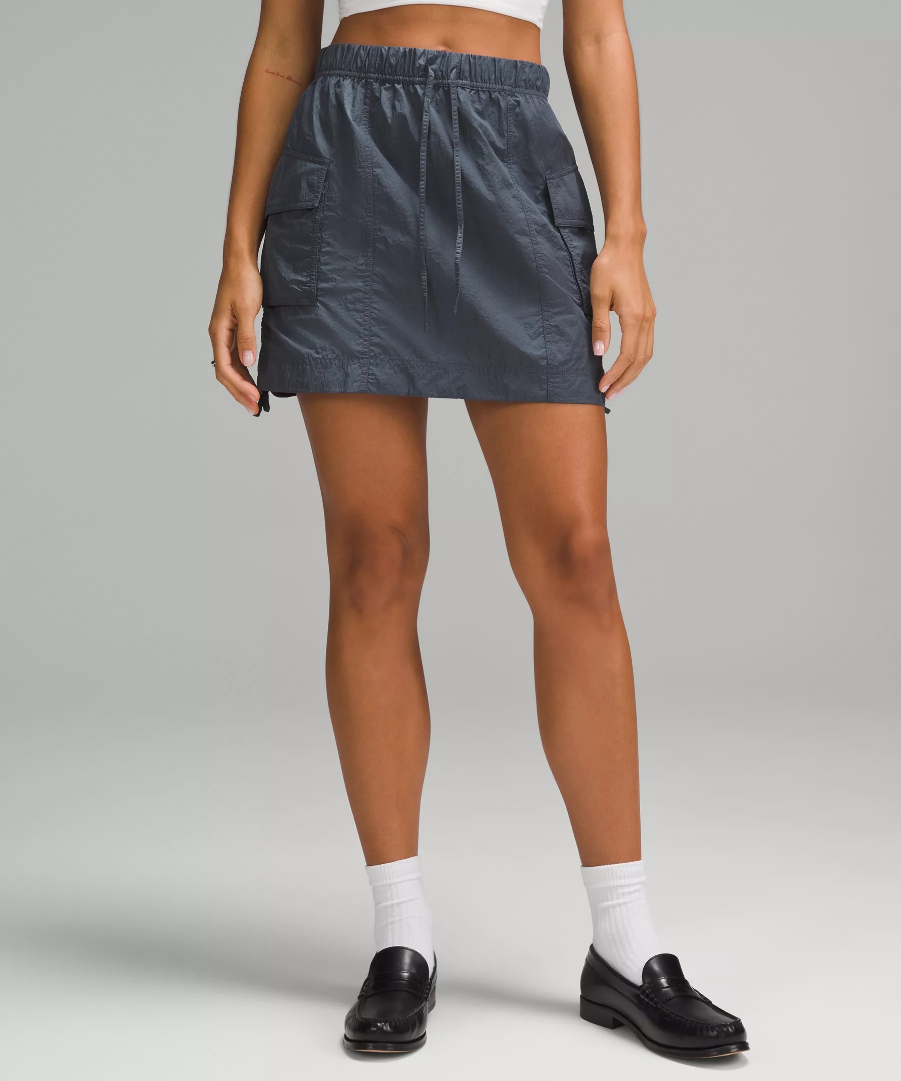 Nylon Cargo Mini Skirt - 1