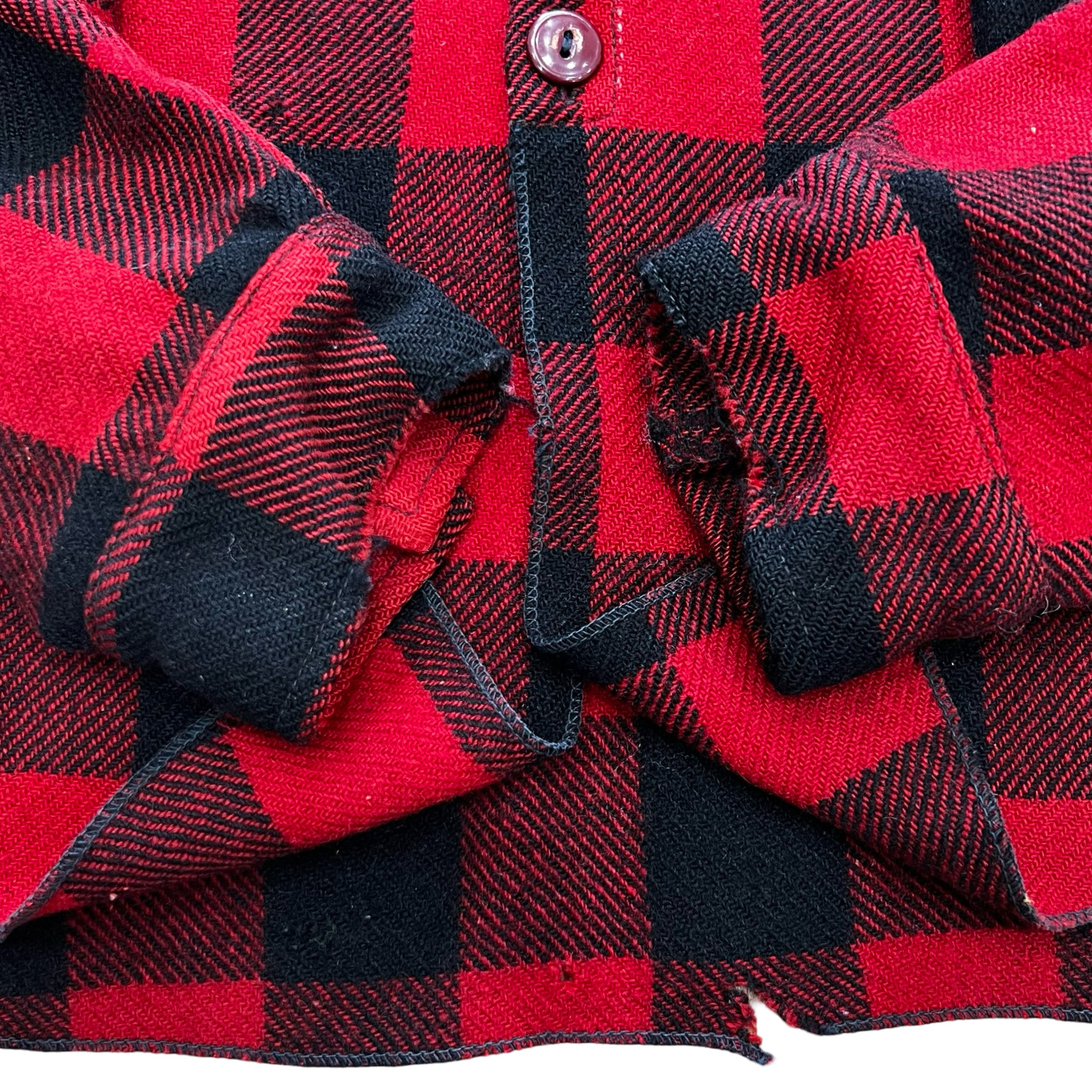 Final Blow - Vintage 1950s Chippewa Wool Buffalo Plaid Flannel Shirt SZ L - 5