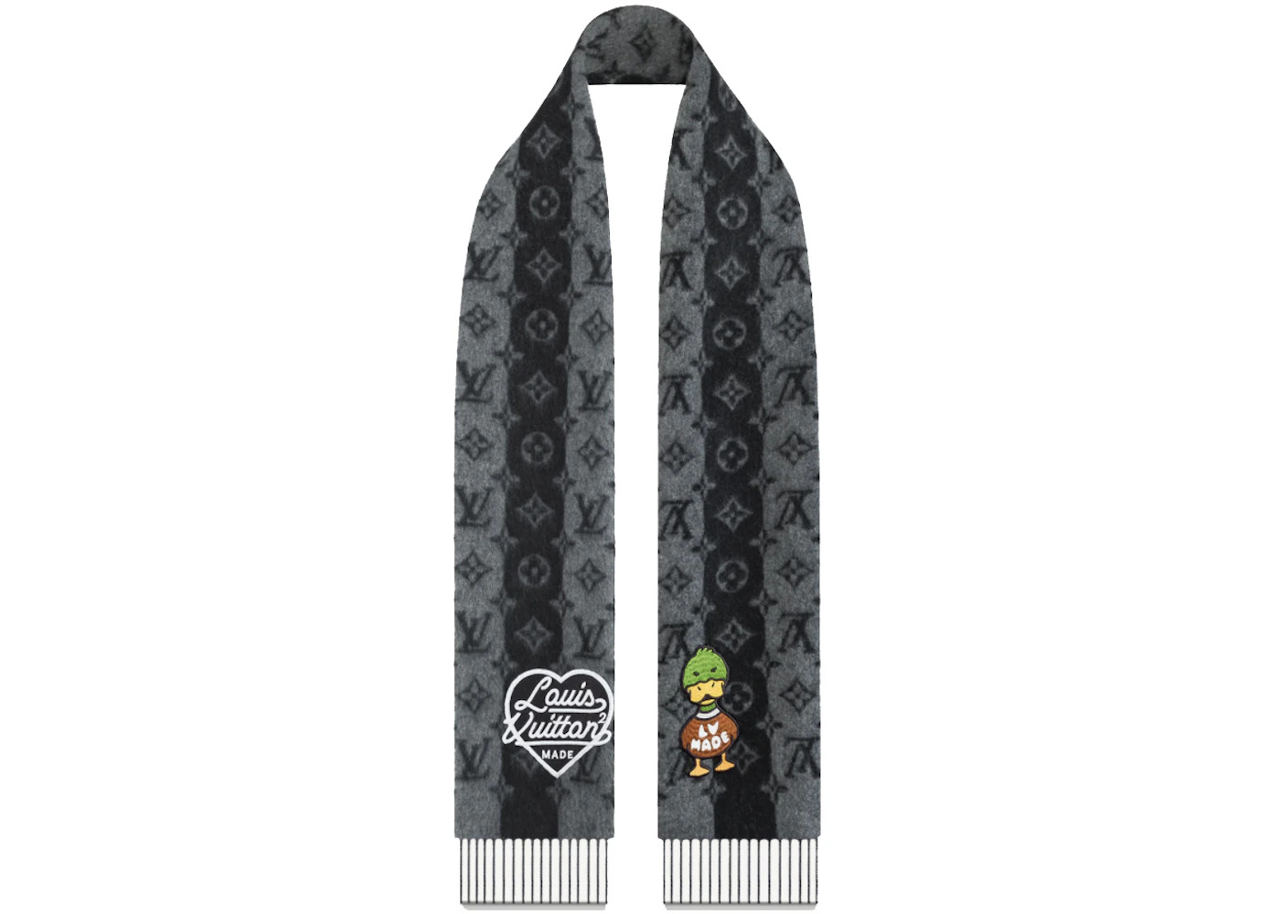 Louis Vuitton x Nigo LV Made Stripe Scarf Grey - 2
