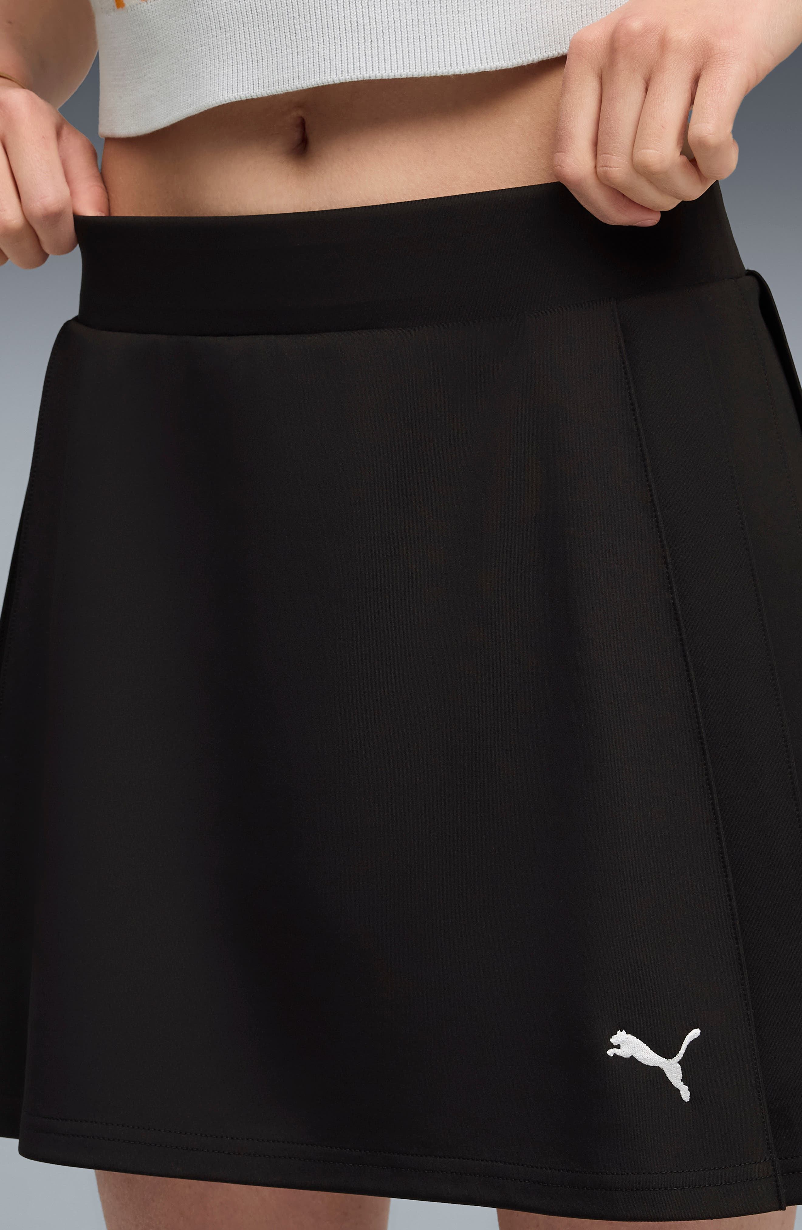 PUMA Pleated Miniskirt in Puma Black at Nordstrom - 3