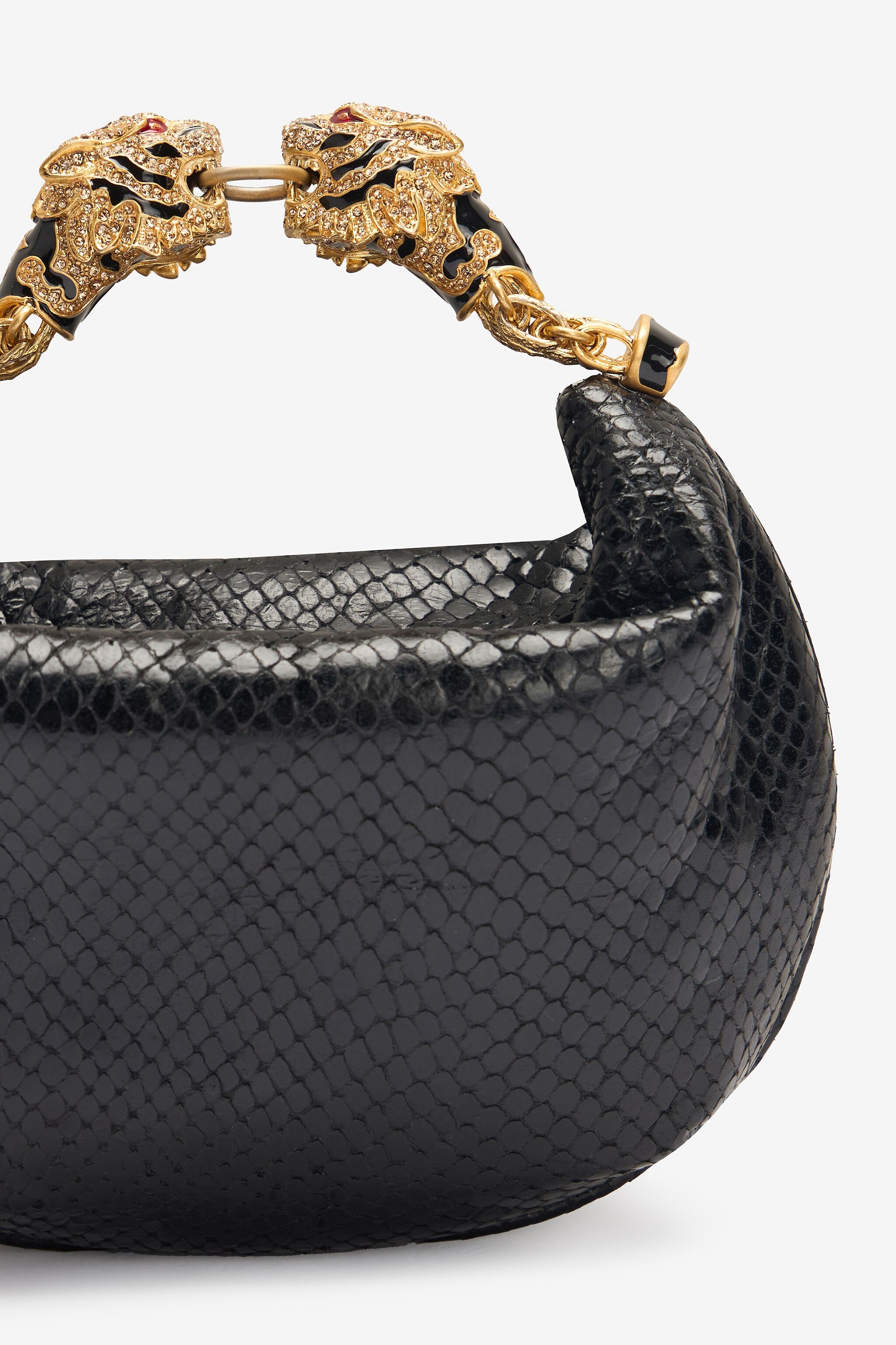 Mini Hobo Roar Bag With Snake Print - 4