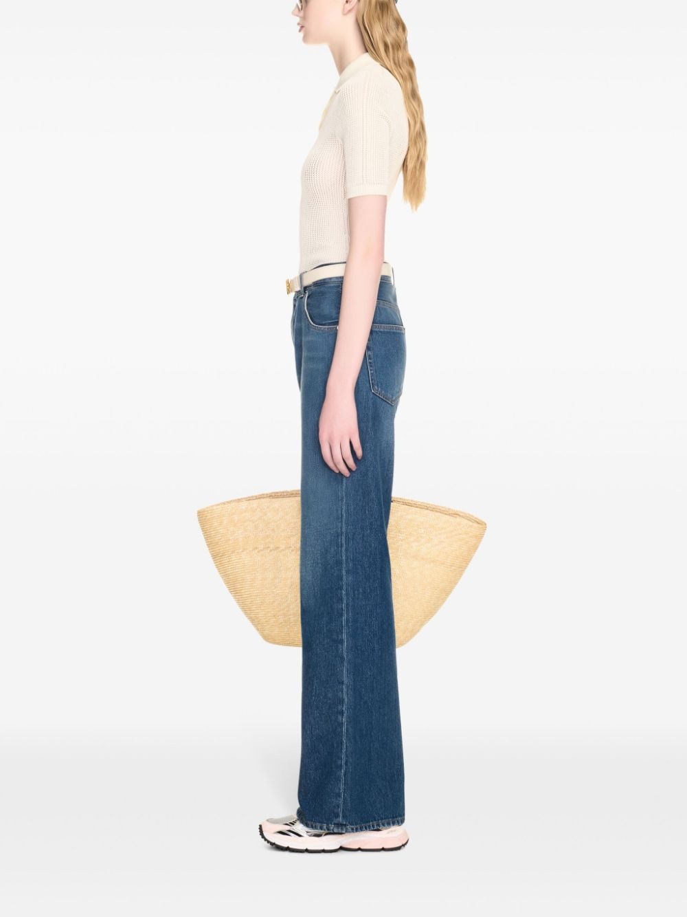 wide-leg five-pocket jeans - 3