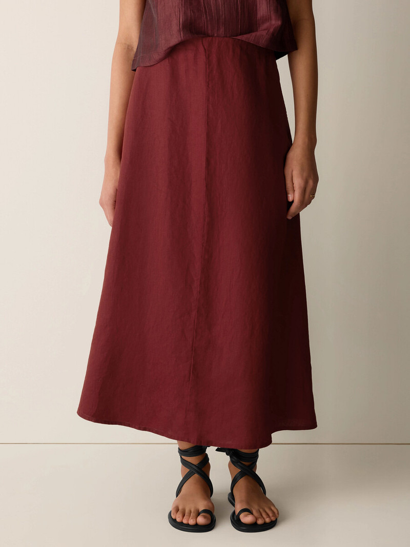 Organic Linen Half-Circle Skirt 3