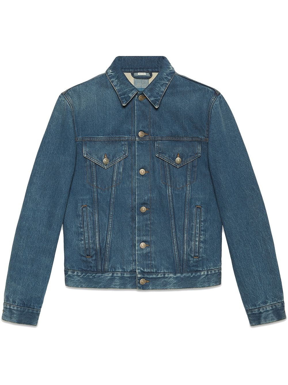 Denim jacket with embroideries - 1