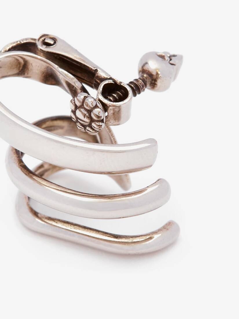 Punk Ear Cuff in Antique Silver - 3
