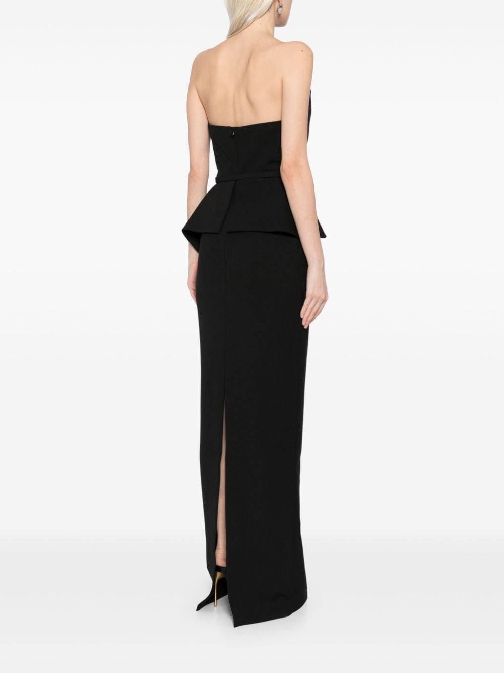 draped crepe gown - 4