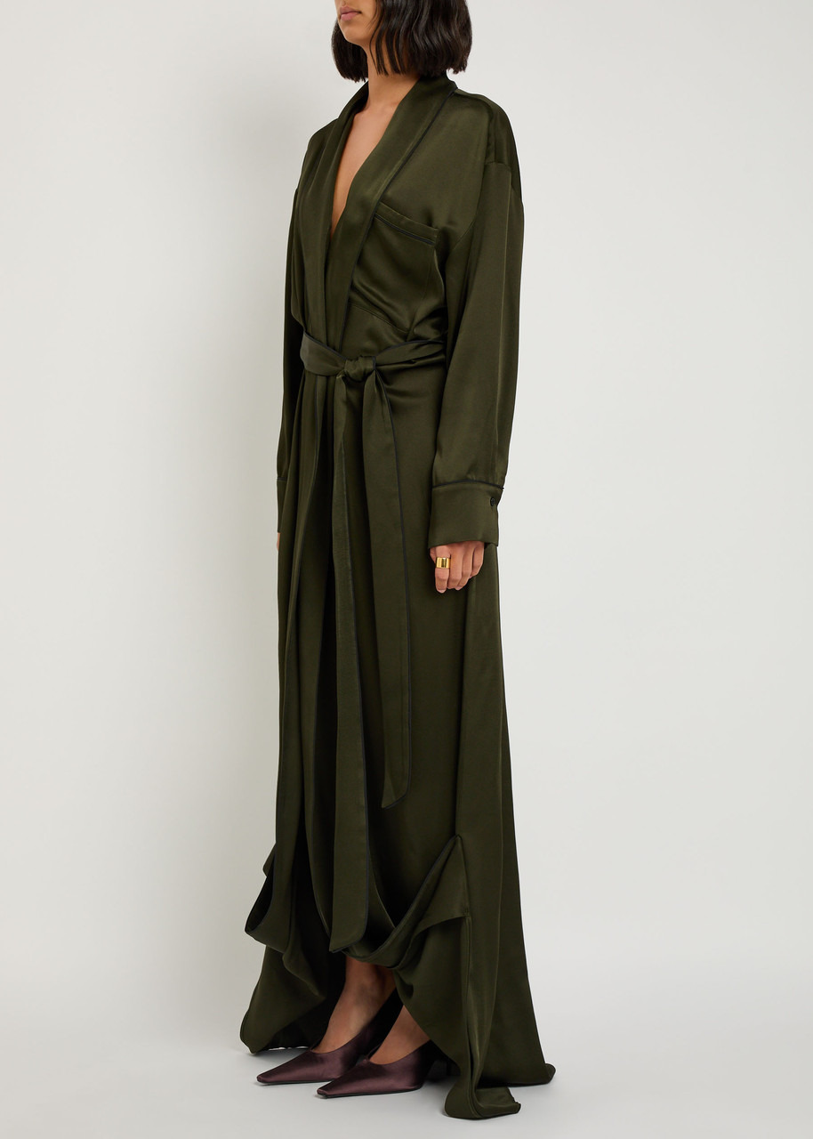 Victoria Beckham Wrap-effect Draped Satin Gown - 2