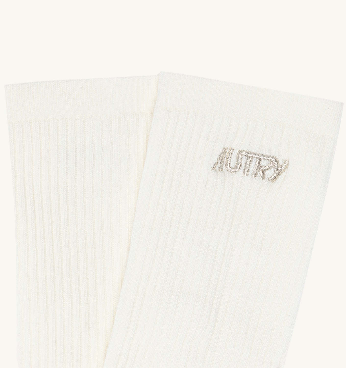 COTTON TERRY SOCKS WITH LUREX LOGO - 2
