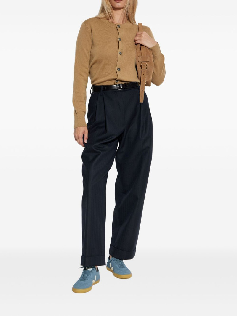 AMI Paris heart-logo button wool cardigan outlook