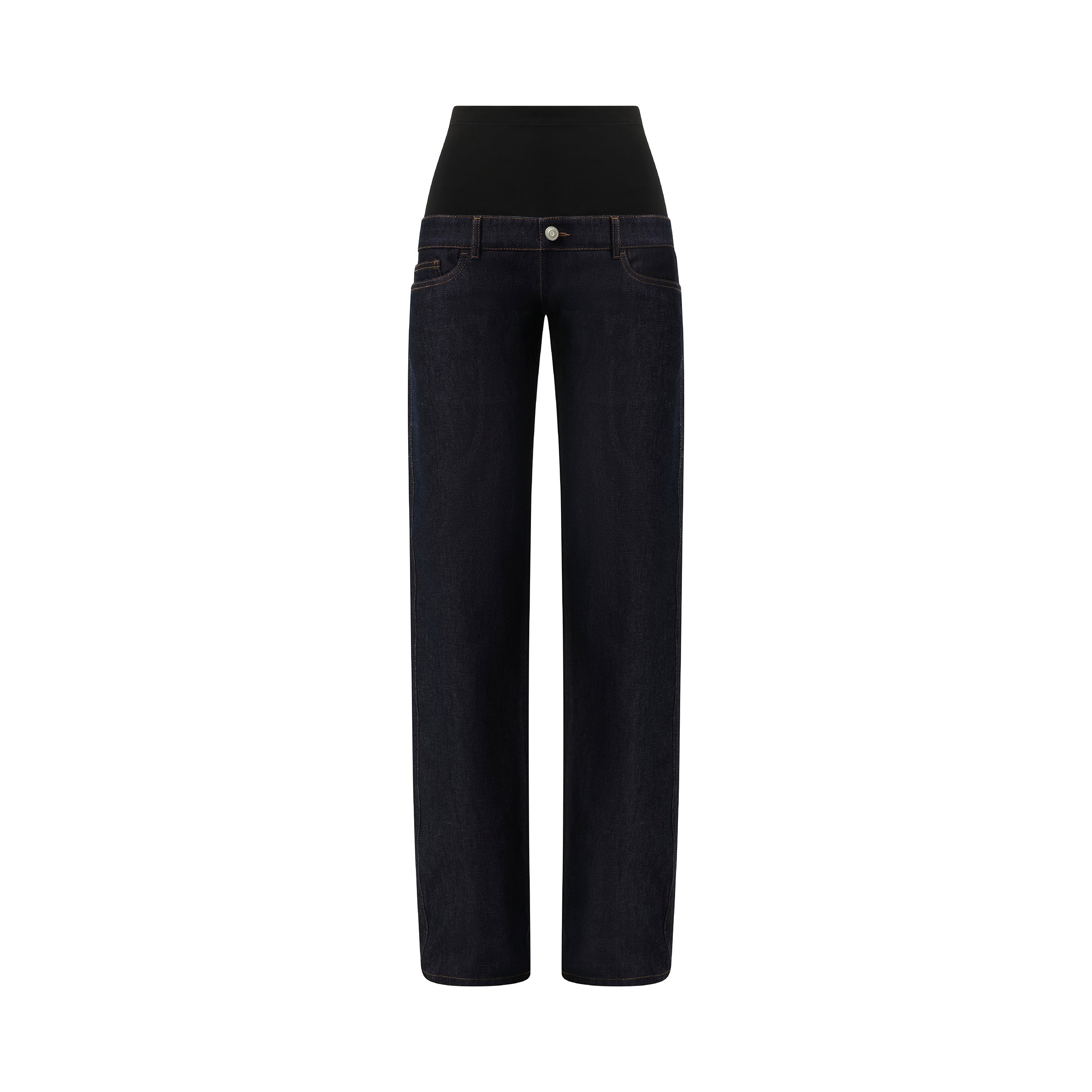 Jersey Hybrid Denim Trouser in Blue Raw - 2