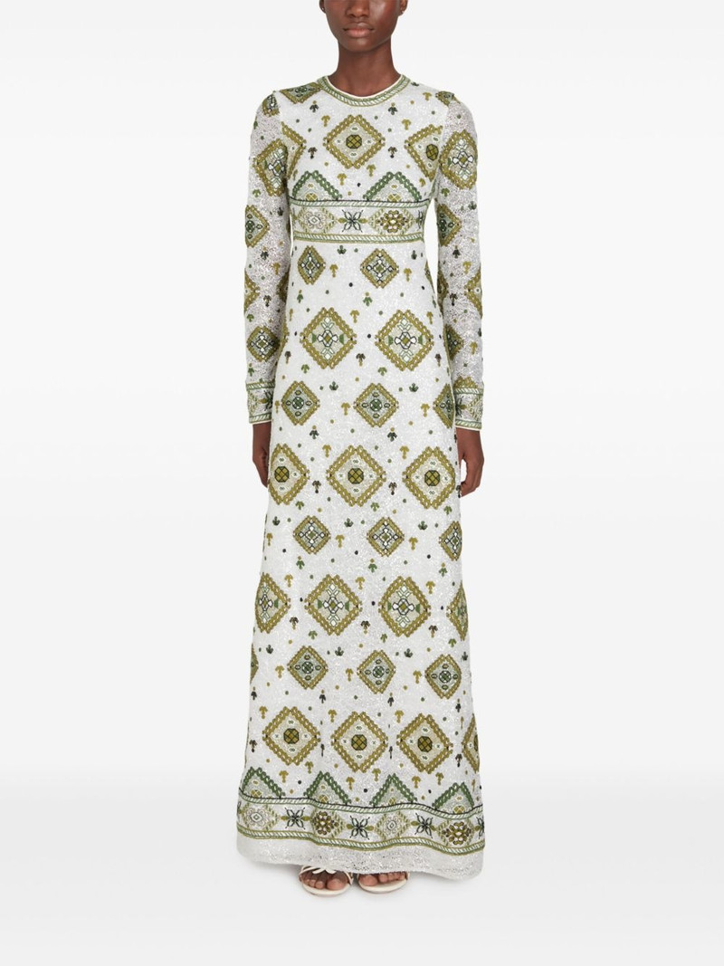 GIAMBATTISTA VALLI Tapisserie-print sequinned maxi dress outlook