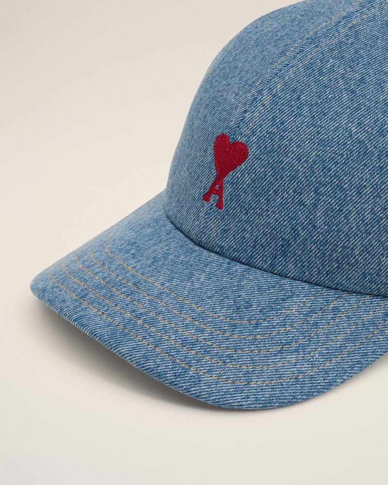 BLUE COTTON AMI DE COEUR EMBROIDERY CAP 3