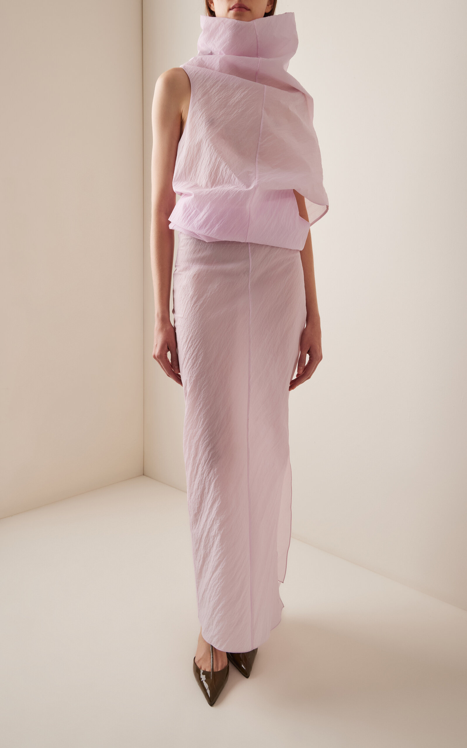 Jeanty Silk Gauze Midi Dress pink - 2