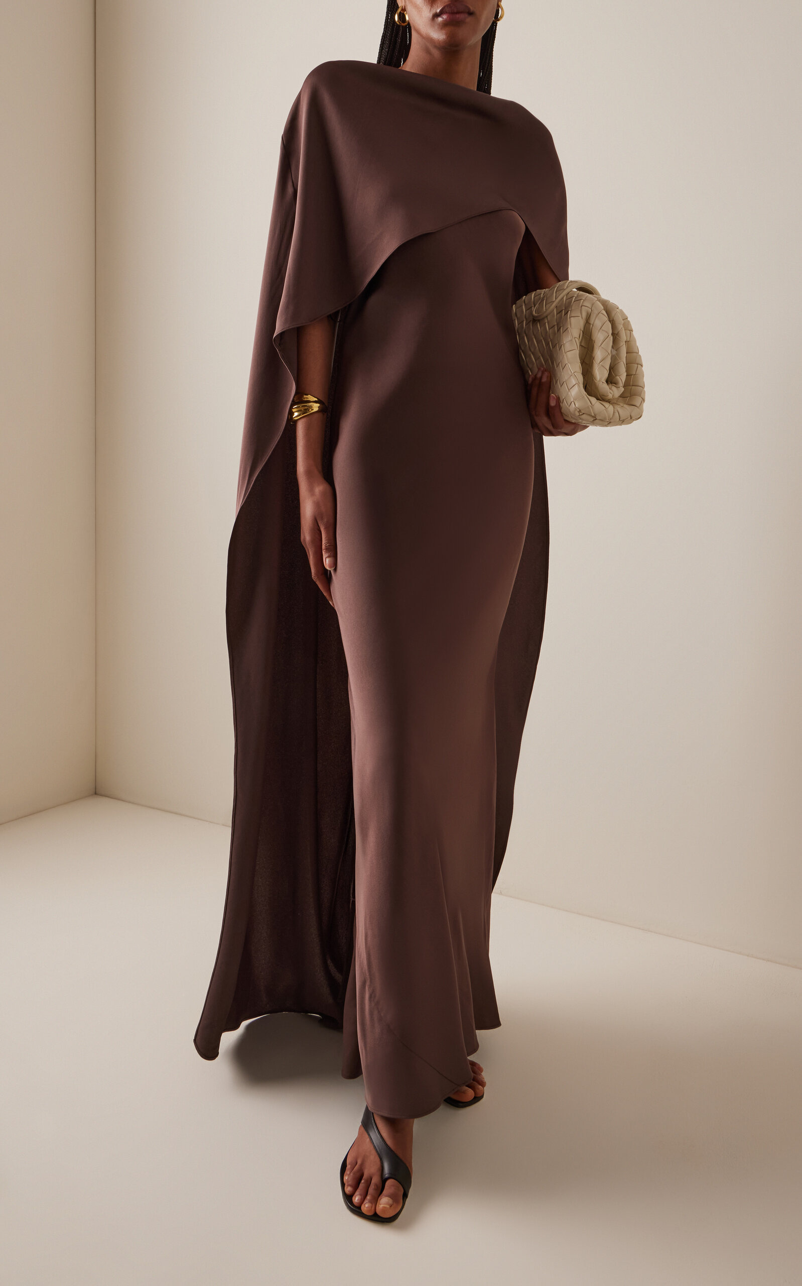 Izel Cape Gown brown - 2