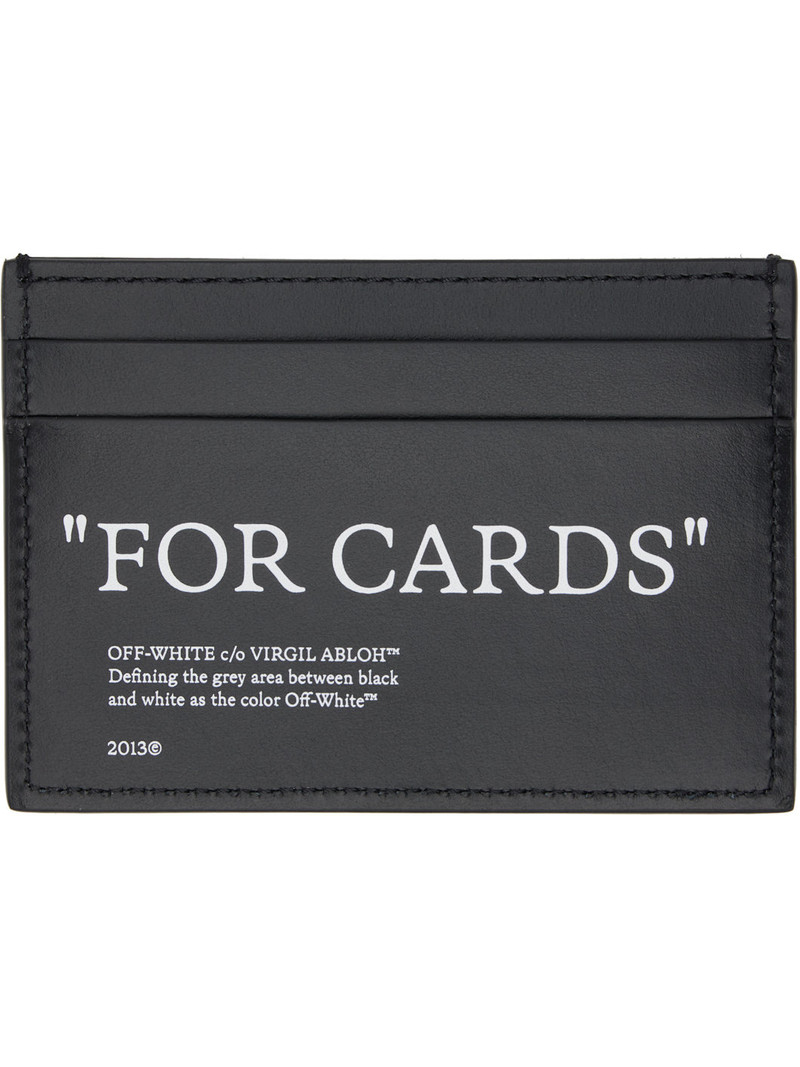 Off-White Black Quote Card Holder outlook